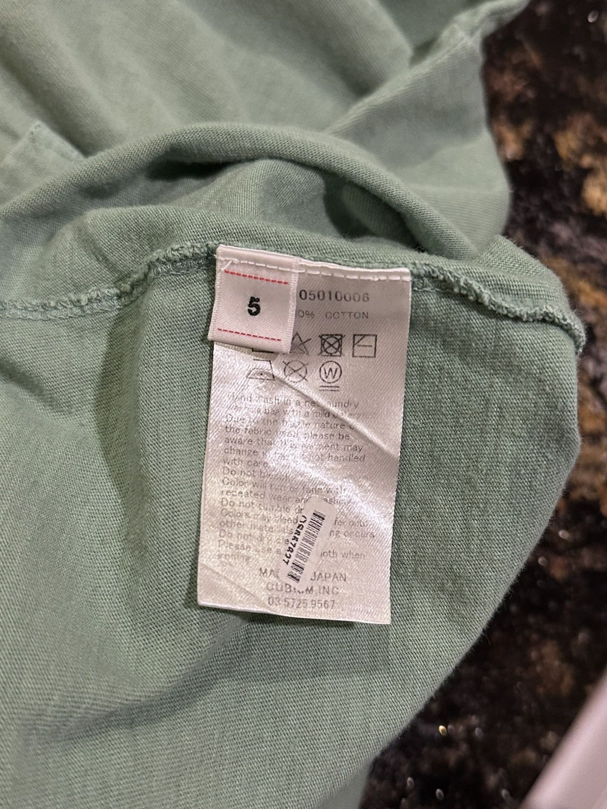 Japanese Brand Visvim Jumpo Amplus Green Pocket Short Sleeve T-Shirt Size US XXL / EU 58 / 5 - 10 Thumbnail