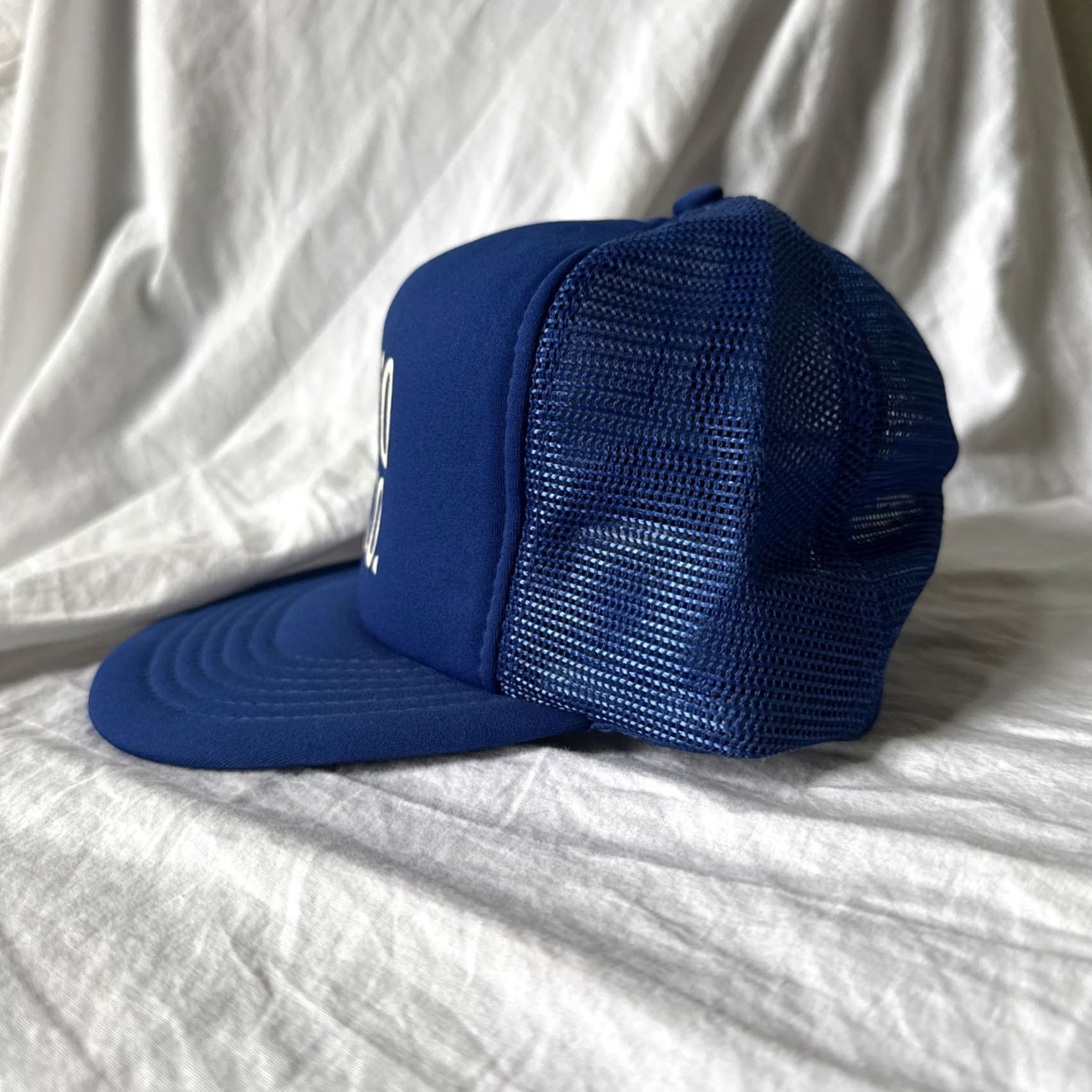 Vintage VINTAGE 80s Sam Sen Caps Avoco Oil Co. Hat SnapBack Foam Mesh Blue Adjustable One Size Unisex Adult Size ONE SIZE - 3 Thumbnail