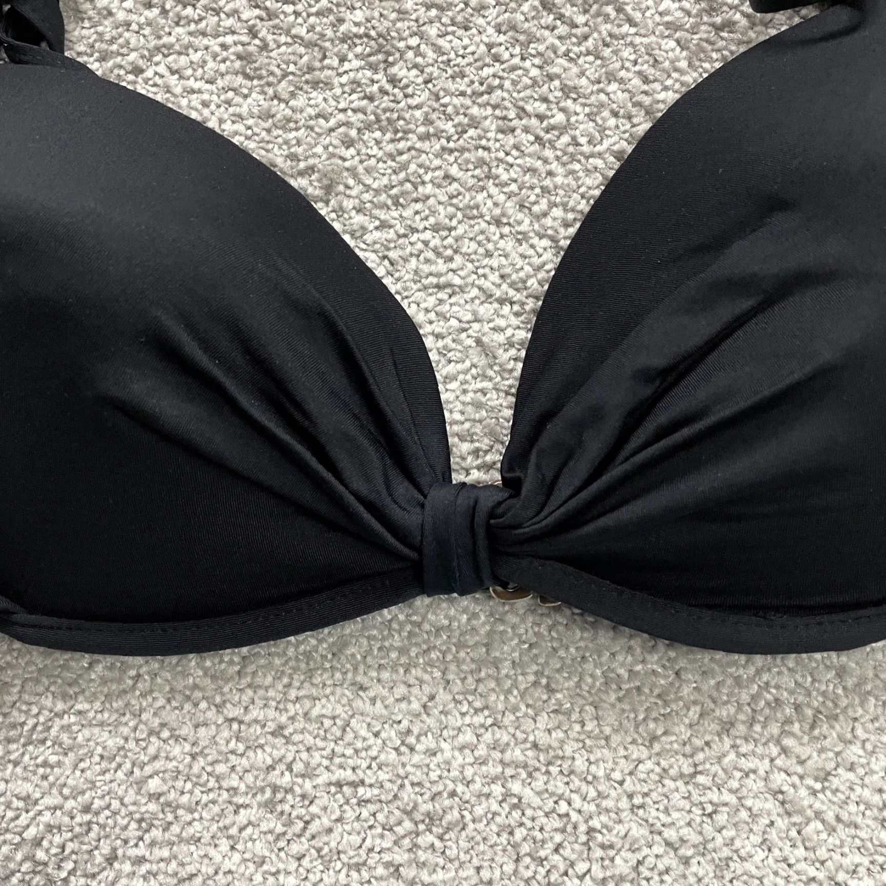Apt. 9 APT. 9 Women's Black Bikini Top Size 14 Padded Spaghetti Strap Solid Beach Size XL / US 12-14 / IT 48-50 - 3 Thumbnail