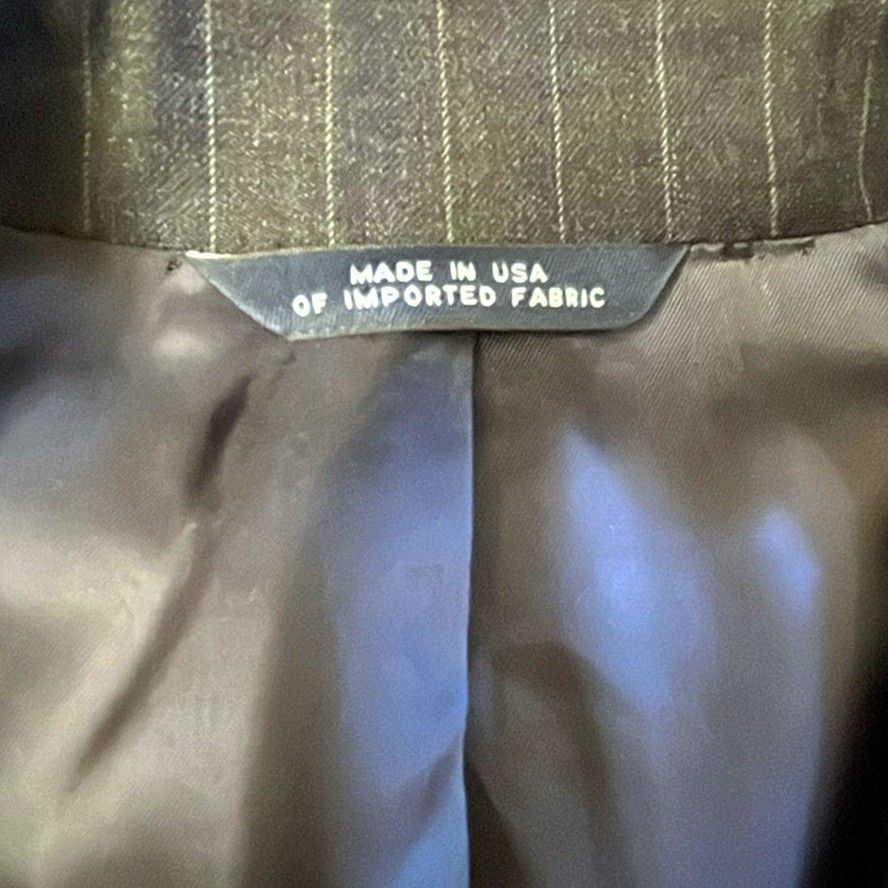 Brooks Brothers Brooks Brothers Charcoal Pinstripe Suit, Vintage Size 42L - 5 Thumbnail
