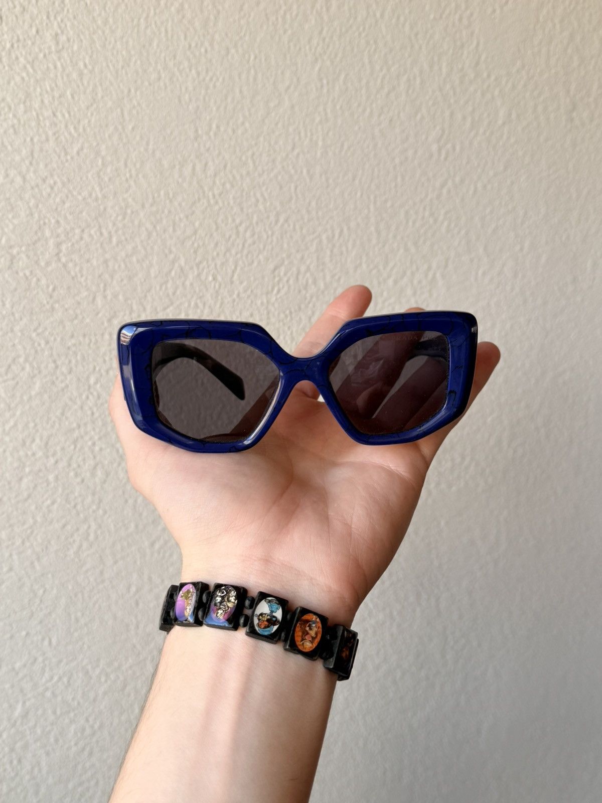 Prada Prada Blue Sunglasses Size ONE SIZE - 1 Thumbnail