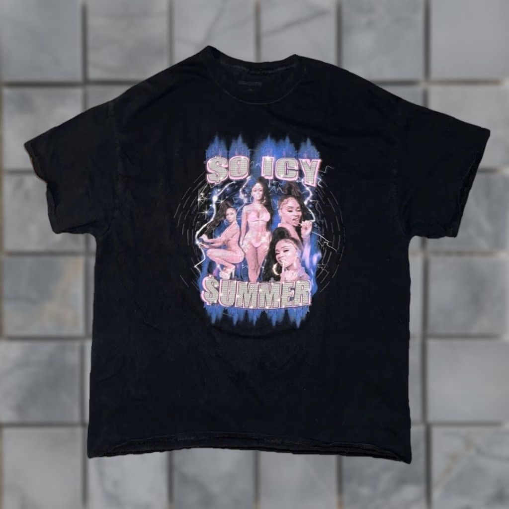 Vintage VINTAGE Saweetie So Icy Summer Tour Rap Tee Graphic T-Shirt Black XL Hip Hop 23x27 Size US XXL / EU 58 / 5 - 1 Thumbnail