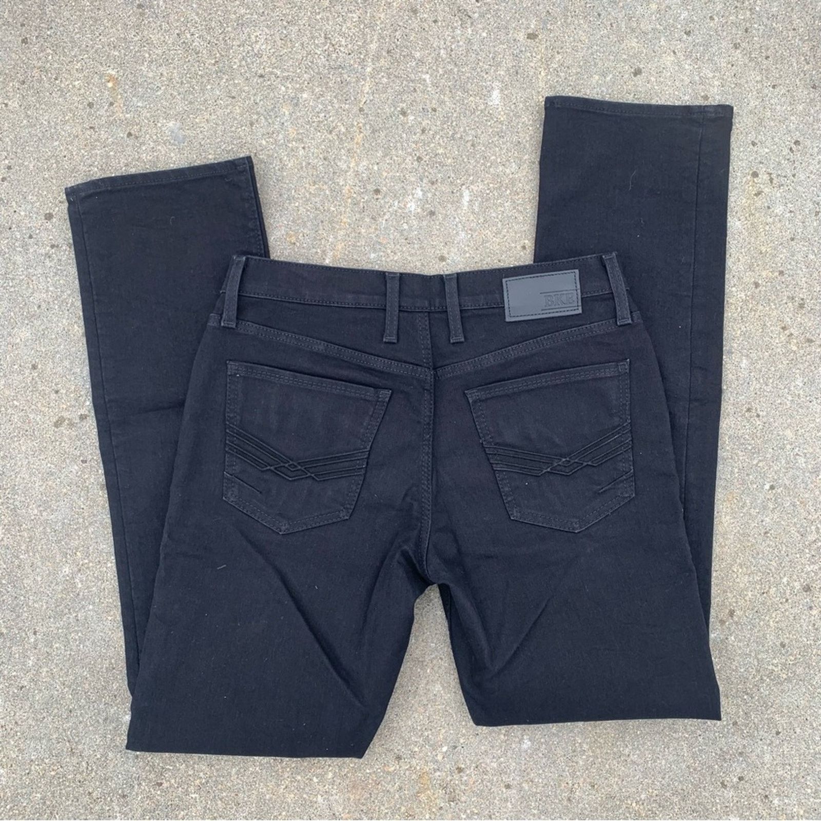 Buckle BKE Jake 32L Straight Leg Black Jeans Pants AGP16145