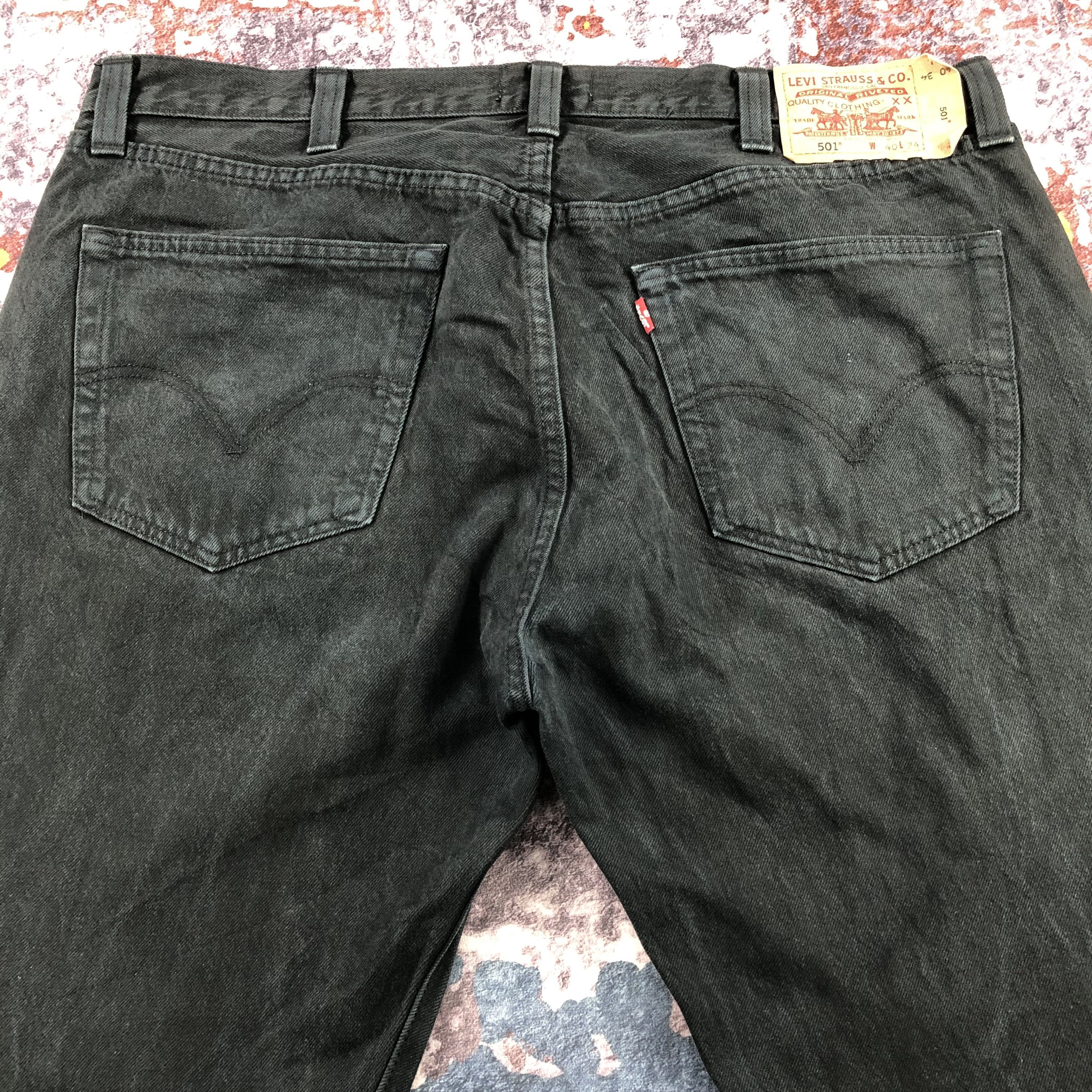 Levi's Vintage Levis 501 Faded Black Jeans-JM2096 Size US 40 / EU 56 - 6 Thumbnail