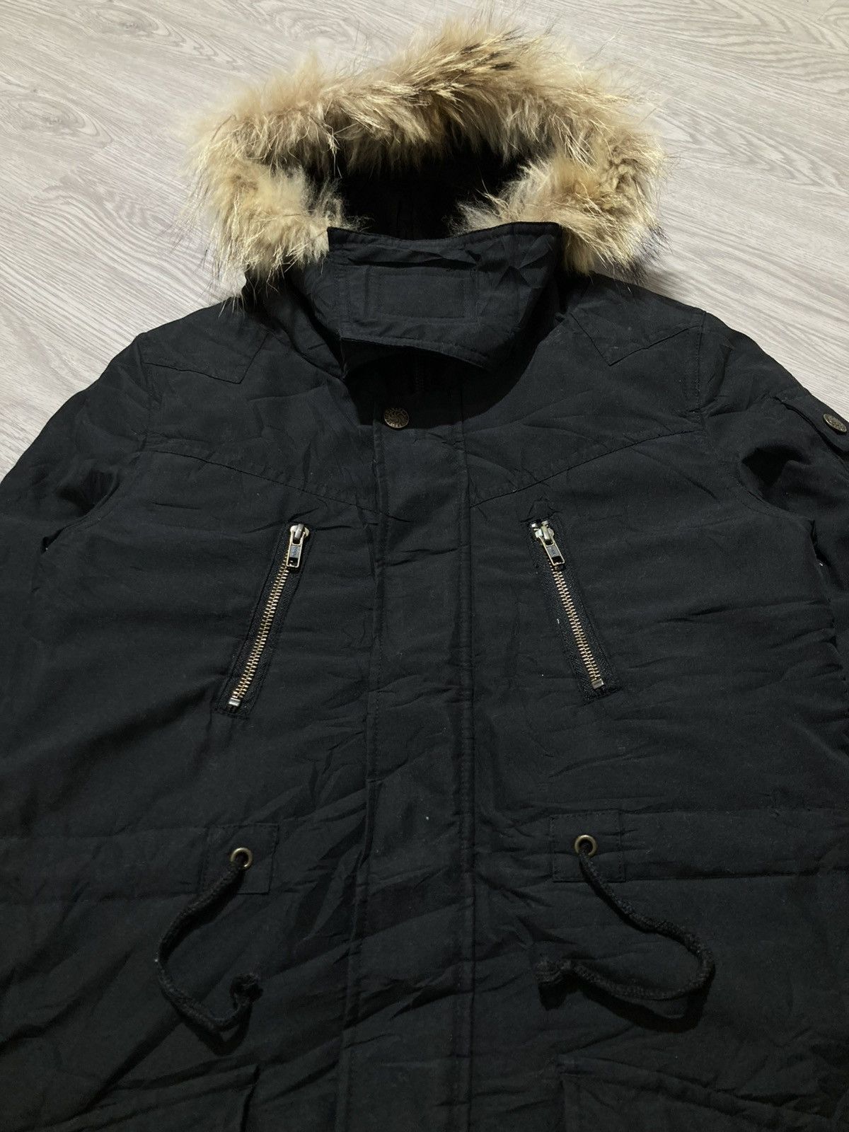 If Six Was Nine 2000s Banana Seven Down Fur Jacket Goa Apocalypse Style Size US S / EU 44-46 / 1 - 4 Thumbnail