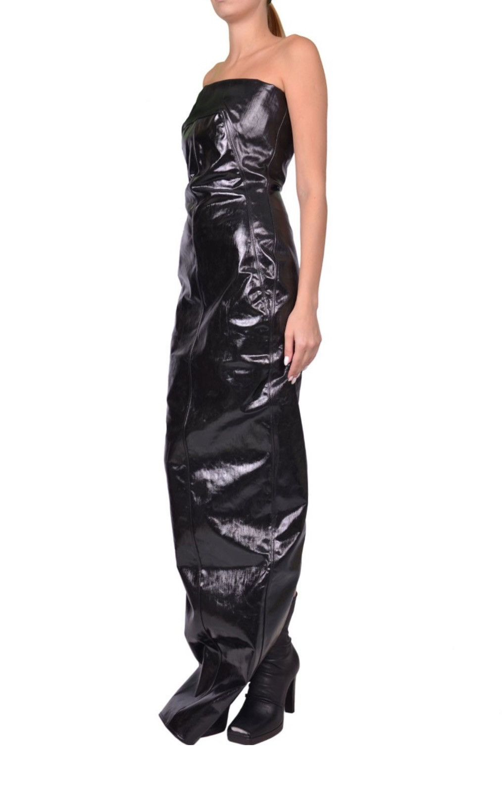 Rick Owens Last Size Rick Owens Bustier Coated Cotton Ruched Gown Size M / US 6-8 / IT 42-44 - 2 Thumbnail