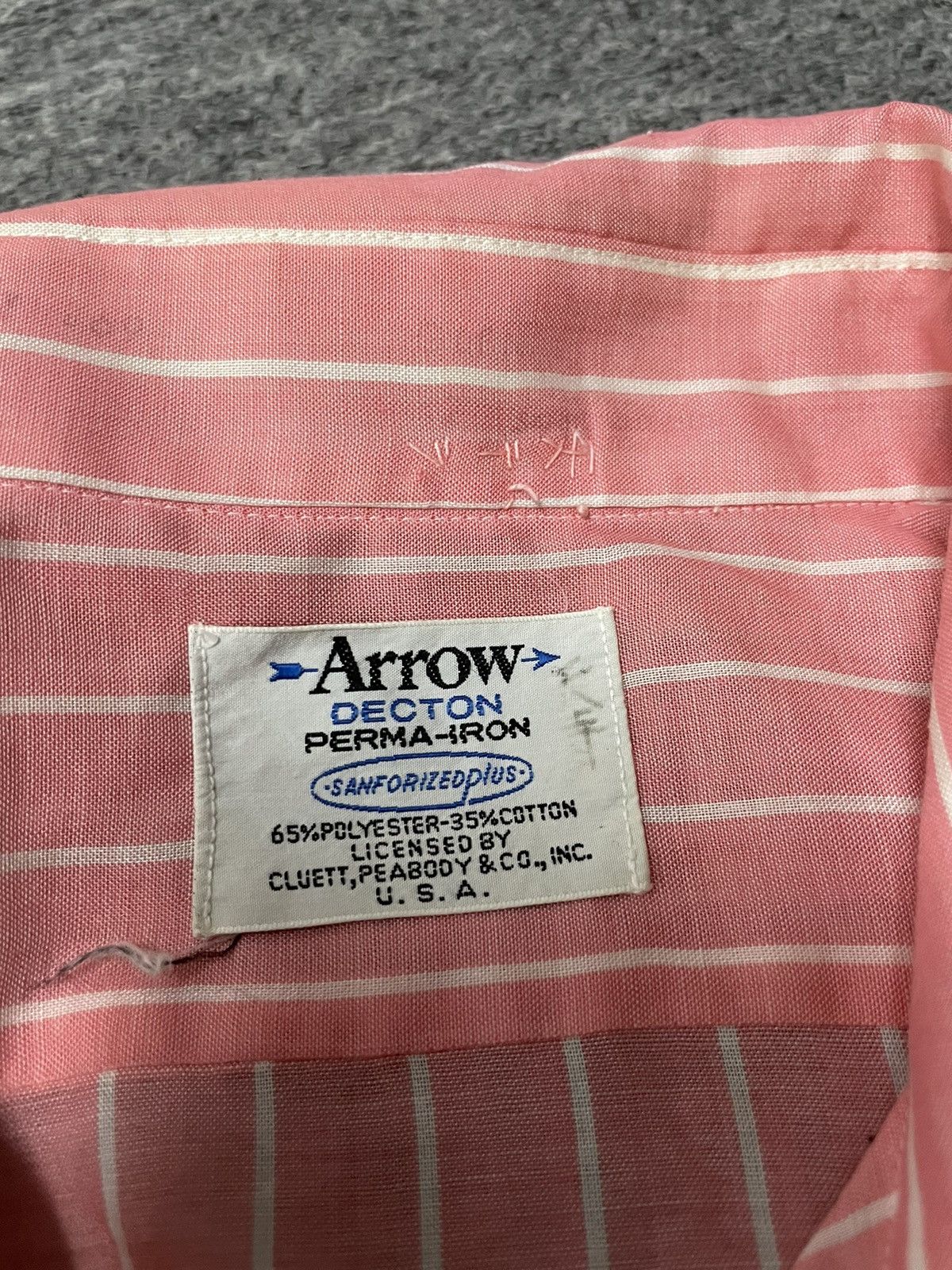 Arrow Vintage 50s Arrow Shirt Rockabilly Button Up Sanforized Plus Size US L / EU 52-54 / 3 - 8 Thumbnail