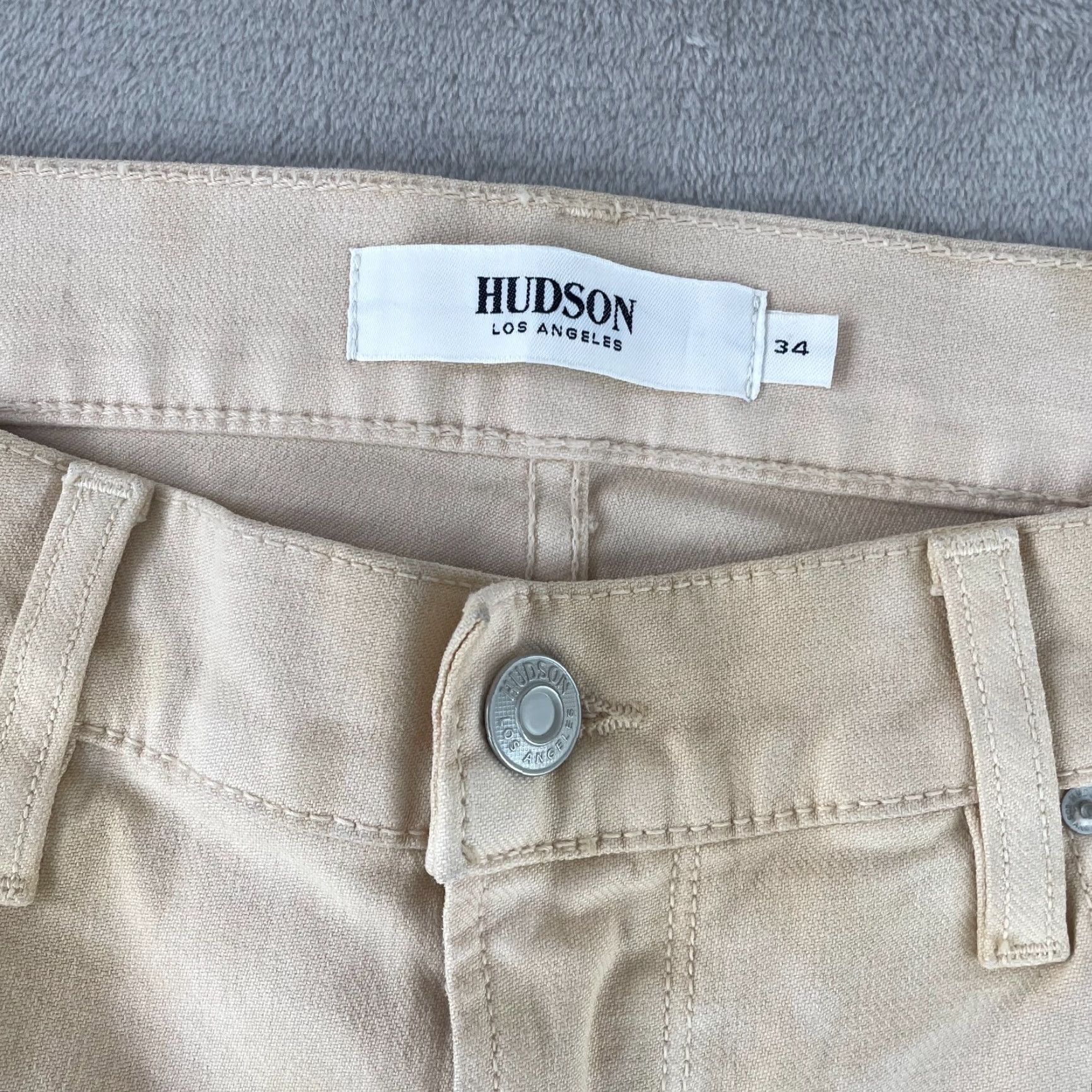 Hudson HUDSON Jeans Men 34x32 Sand Fatigue Zack Skinny Premium NWT Jeans Mens Slim 34 32 Beige Denim 5-Pocket Style Skinny 90s? Size US 34 / EU 50 - 3 Thumbnail