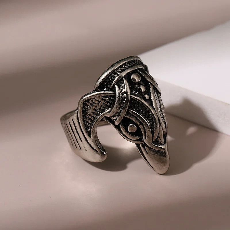 Japanese Brand × Jewelry × Vintage Creative Retro Style Crow Head Ring Size ONE SIZE - 3 Thumbnail