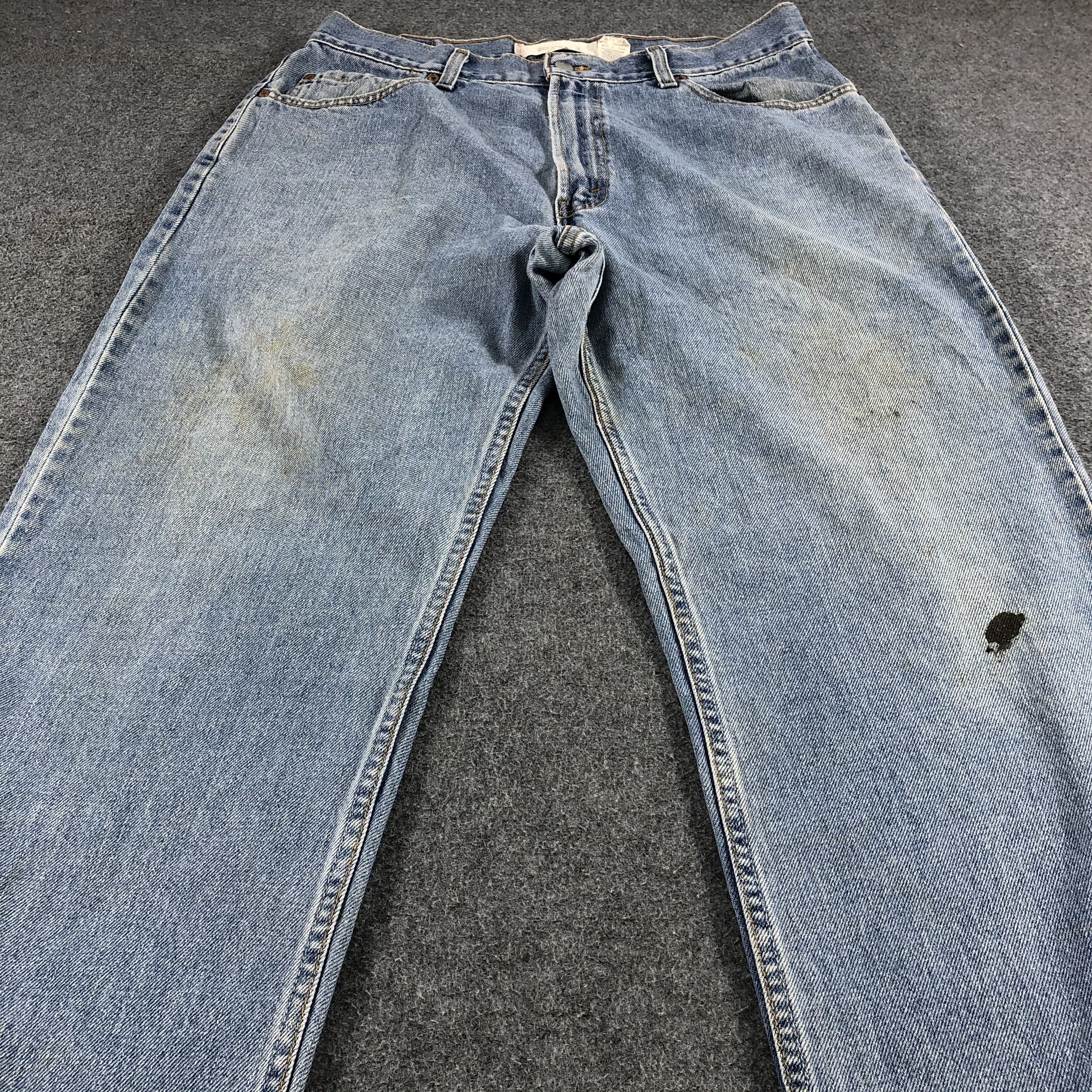 Levi's Vintage 90s Light Wash Levis 550 Jeans-J1193 Size US 35 - 3 Thumbnail