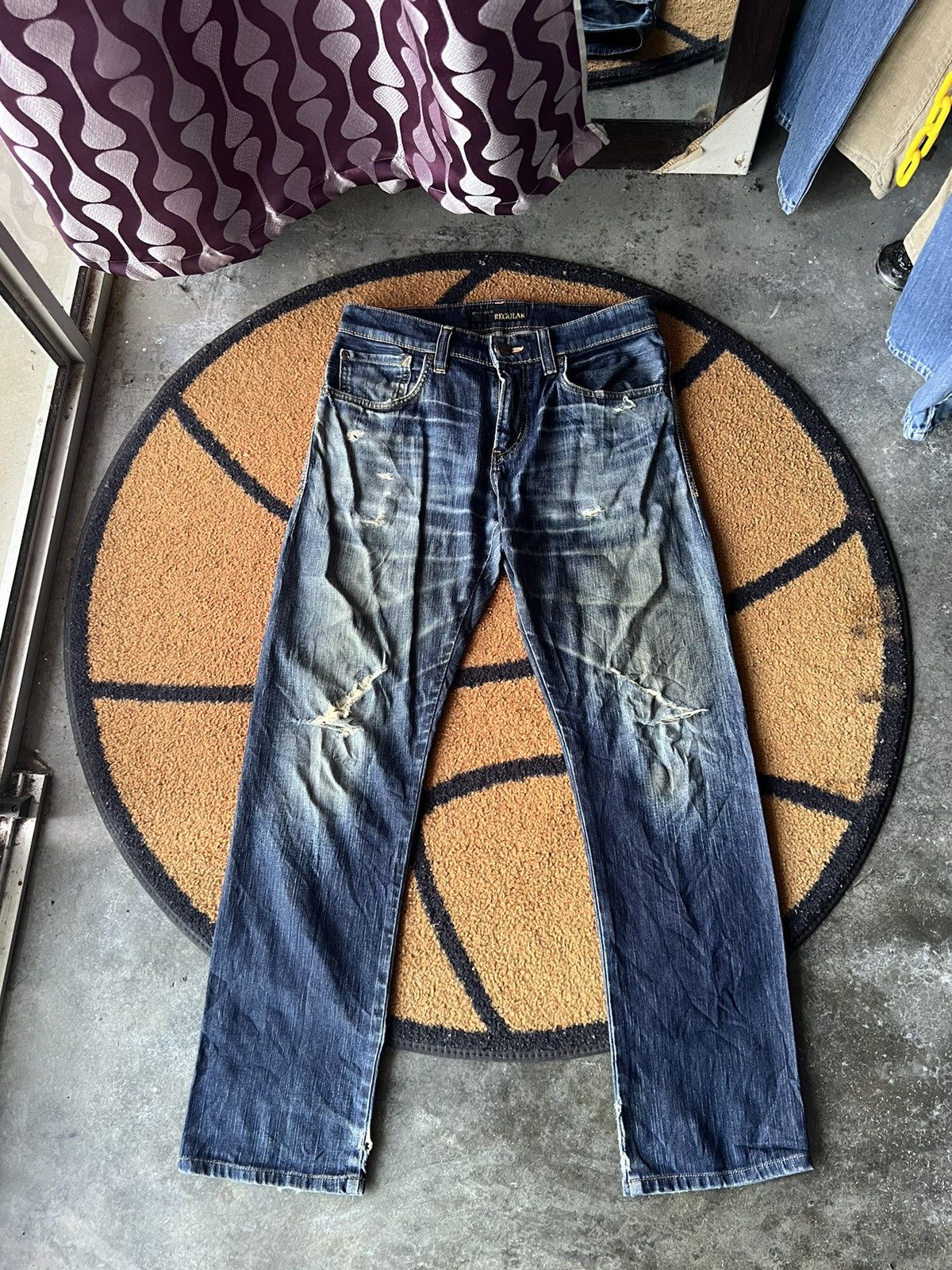 Edwin 🔥Edwin 503 Zero Flared Distressed Denim Size US 31 - 1 Thumbnail