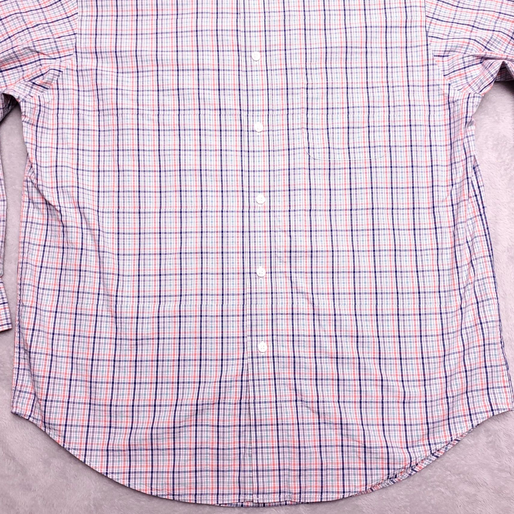Roundtree & Yorke VINTAGE Roundtree & Yorke Shirt Men L Blue Plaid Button Long Sleeve 100% Cotton Casual Size US L / EU 52-54 / 3 - 3 Thumbnail