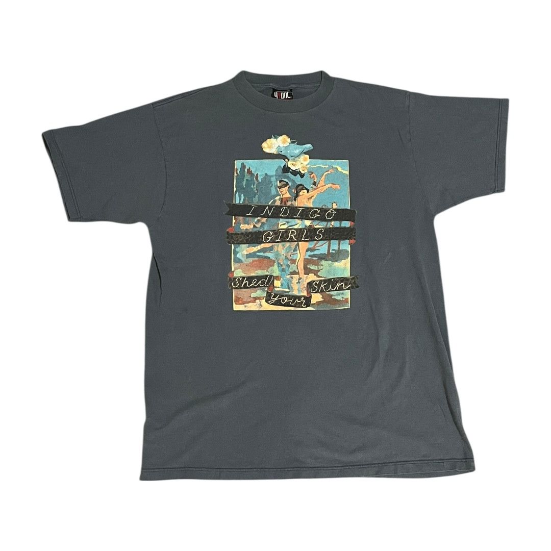 Band Tees VINTAGE Indigo Girls Shed Your Skin T Shirt GIANT TAG 90s Size US XL / EU 56 / 4 - 1 Thumbnail