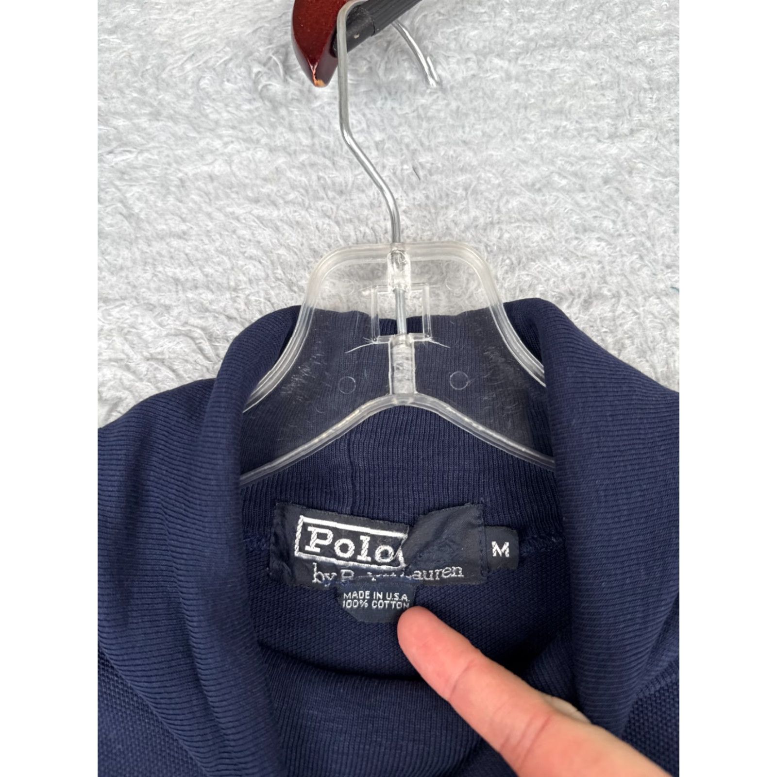 Ralph Lauren VINTAGE Ralph Lauren Polo Shirt Men M Blue Turtle Neck Knit Cotton USA Logo Embroidered Size US M / EU 48-50 / 2 - 7 Thumbnail