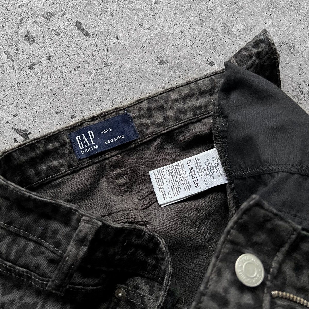 Designer × Gap Gap Womens Animal Print Legging Denim Jeans Zipper Size 30" / US 8 / IT 44 - 7 Thumbnail
