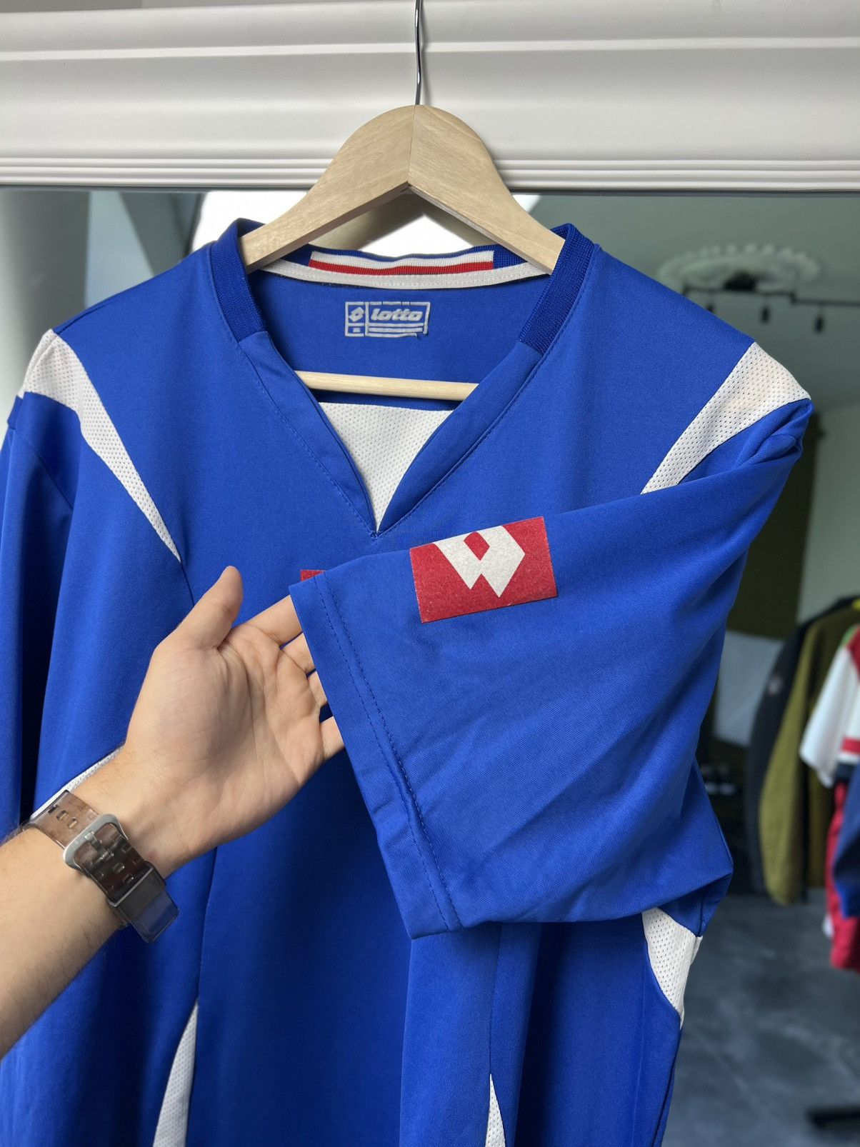 Lotto Sport Lotto Serbia Montenegro Home Jersey XL Blue 2000s Size US XL / EU 56 / 4 - 11 Thumbnail
