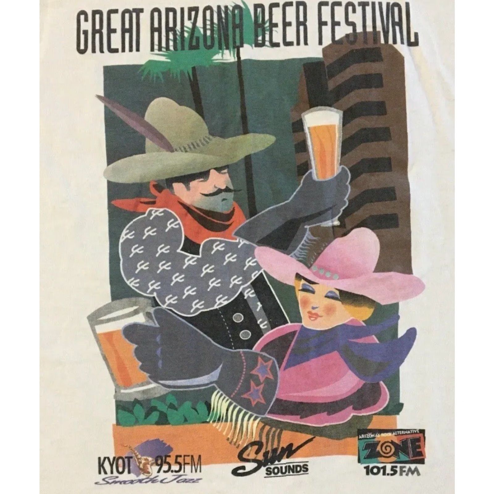 Vintage VINTAGE Arizona Beer Fest Faded Shirt M White Mens T-Shirt 90s Grunge Bar Cowboy Biker Rock USA 80s 90s Size US M / EU 48-50 / 2 - 3 Thumbnail