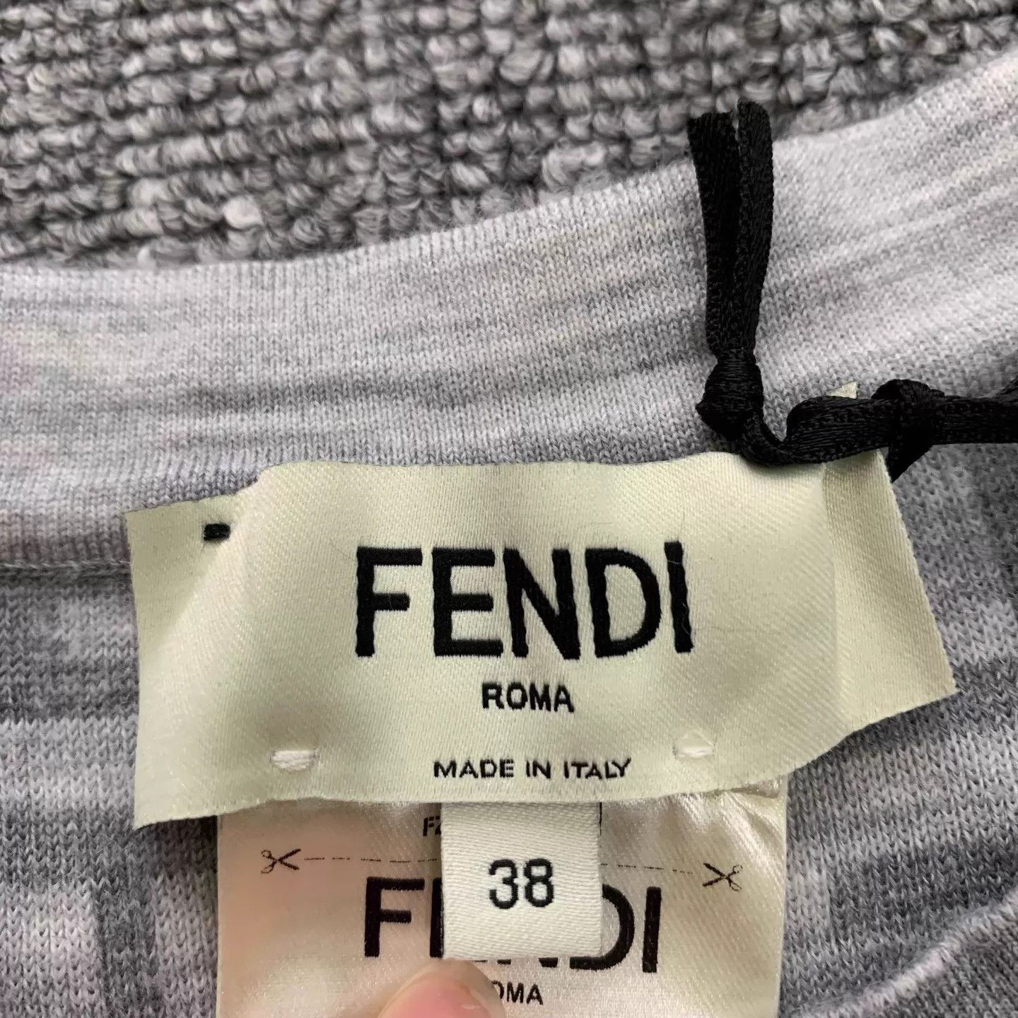 Fendi Fendi FF Gray Double-Sided Knit Short-Sleeve Size XS / US 0-2 / IT 36-38 - 8 Thumbnail