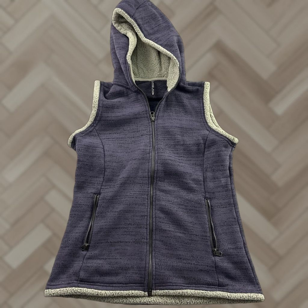 Vintage Kuhl Full Zip Alaska Hooded Sherpa Lined Vest Women's Medium Purple Size M / US 6-8 / IT 42-44 - 1 Thumbnail