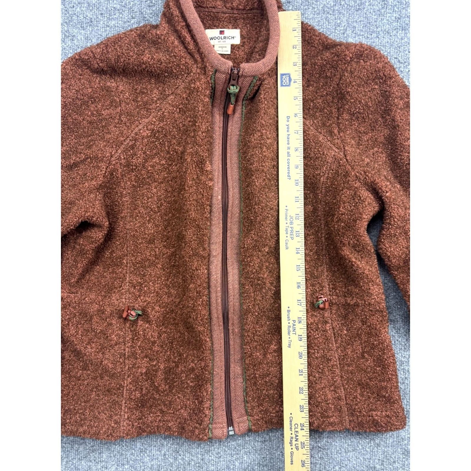 Vintage Woolrich Jacket Womens L Brown Java Heather Knit Full Zip Stand Collar Jacket- Coat? (Note: No extra text allowed) Size L / US 10 / IT 46 - 3 Thumbnail