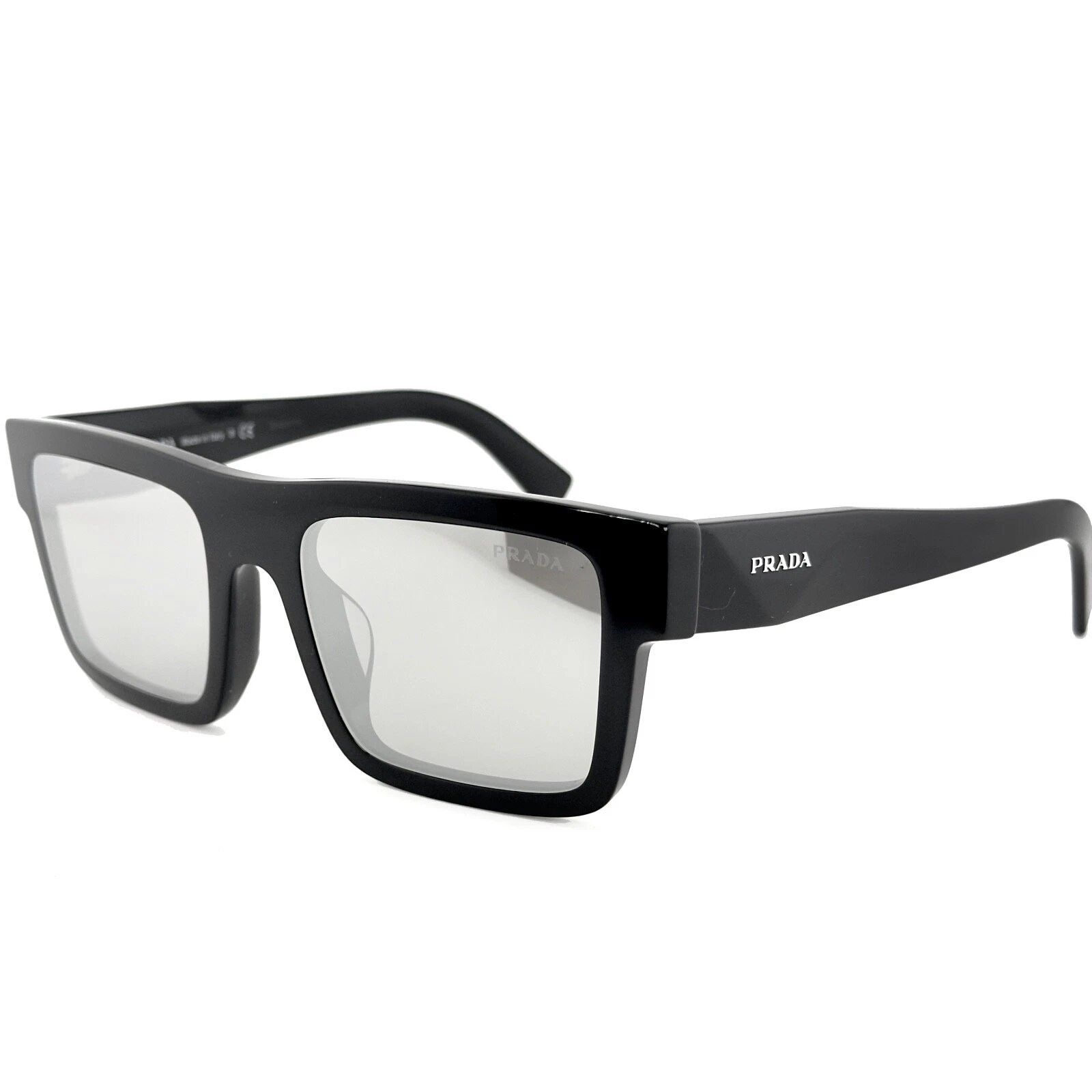 Prada PRADA 19W SYMBOLE Black Silver Mirror Classic PR19WS Size ONE SIZE - 8 Thumbnail