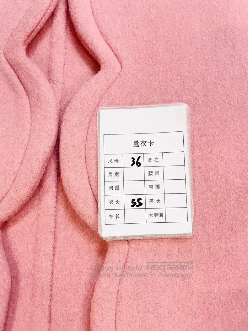 Valentino Pink wavy wool coat