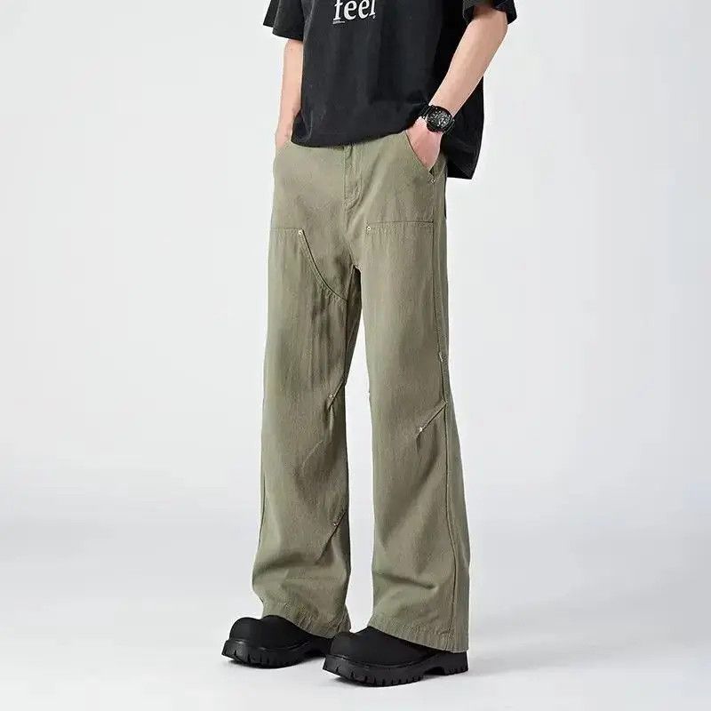 Japanese Brand Retro loose straight leg wide leg casual jeans Size US 32 / EU 48 - 2 Thumbnail