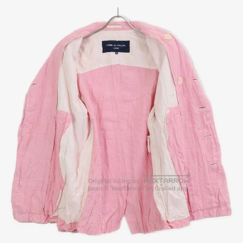 Comme des Garcons Comme Des Garcons Pink Double-Breasted Jacket Size US XS / EU 42 / 0 - 6 Thumbnail
