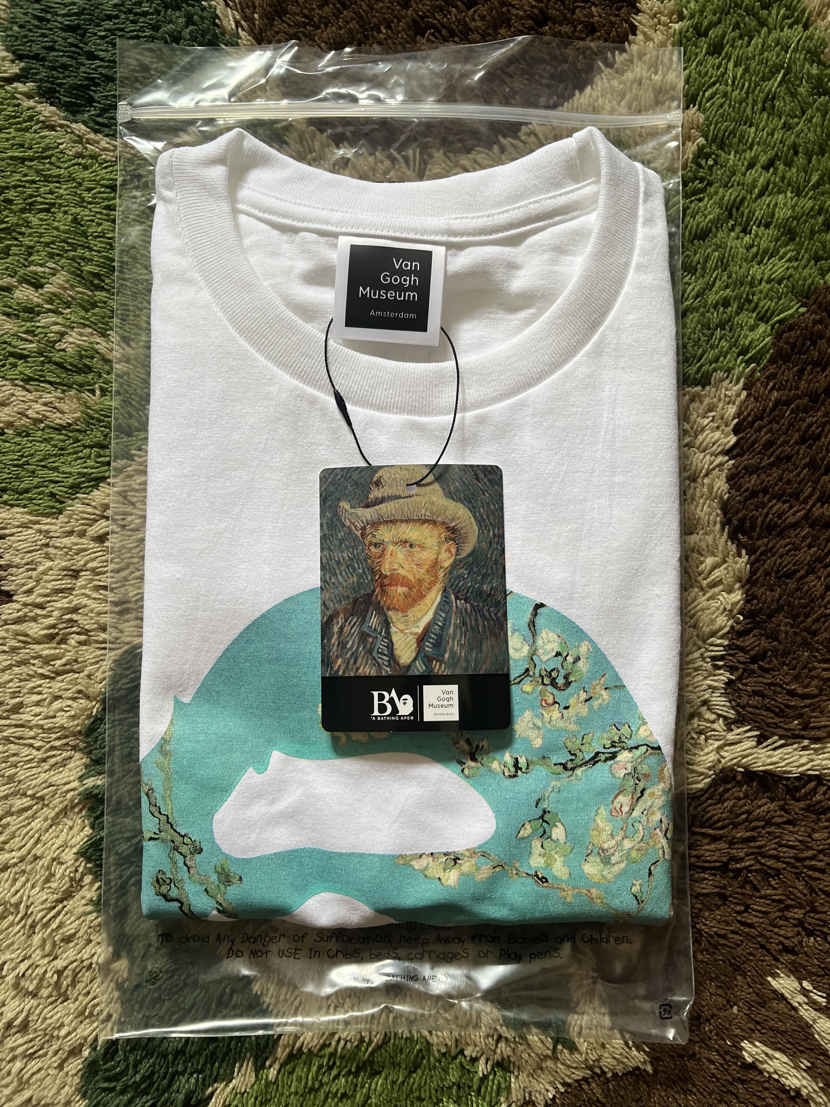 Bape BAPE VAN GOGH MUSEUM APE HEAD CANVAS ART TEE WHITE Size US XL / EU 56 / 4 - 7 Thumbnail