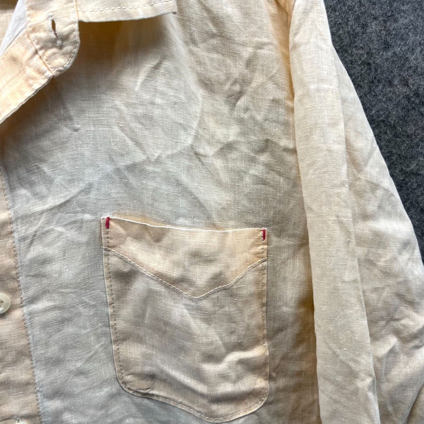 Tommy Bahama VINTAGE Tommy Bahama Shirt Men XL Orange Casual Button-Down Linen Solid Long Sleeve Size US XL / EU 56 / 4 - 6 Thumbnail