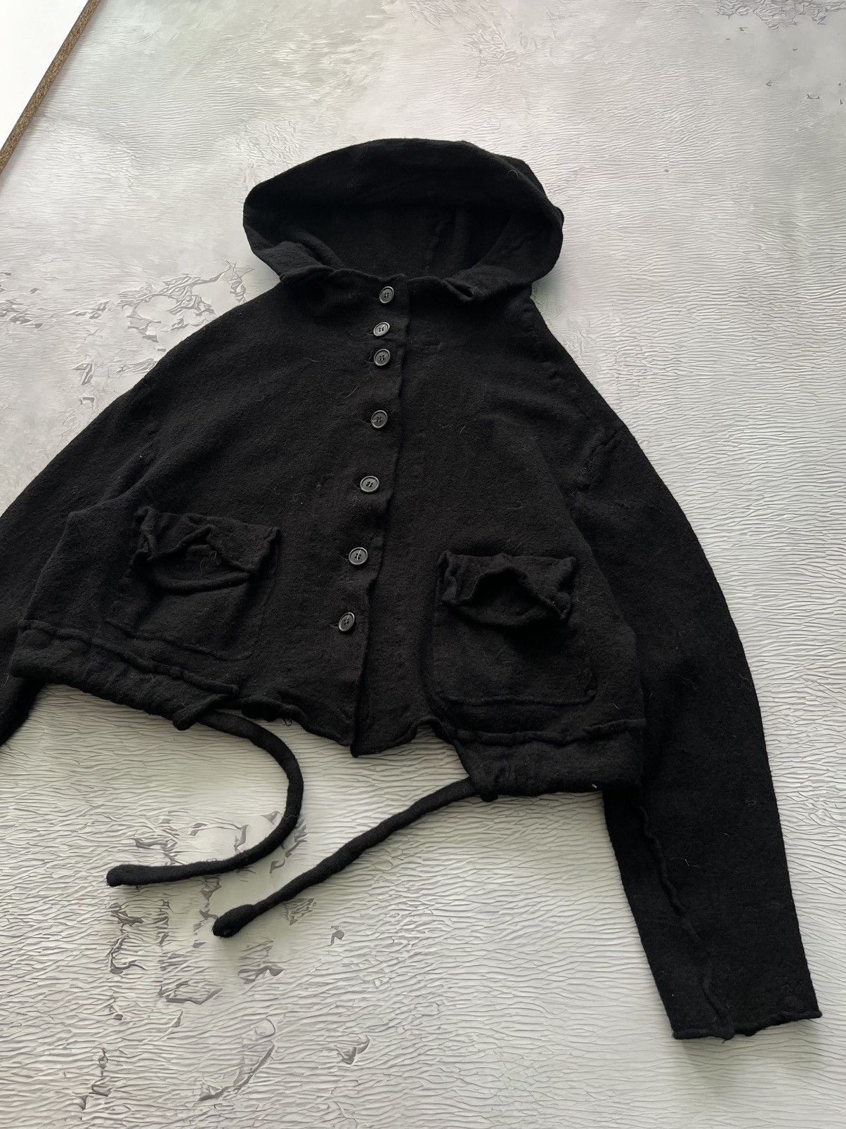 Rundholz RUNDHOLZ BLACK LABEL Mocca Pure Wool Hooded Cardigan Size S / US 4 / IT 40 - 2 Thumbnail