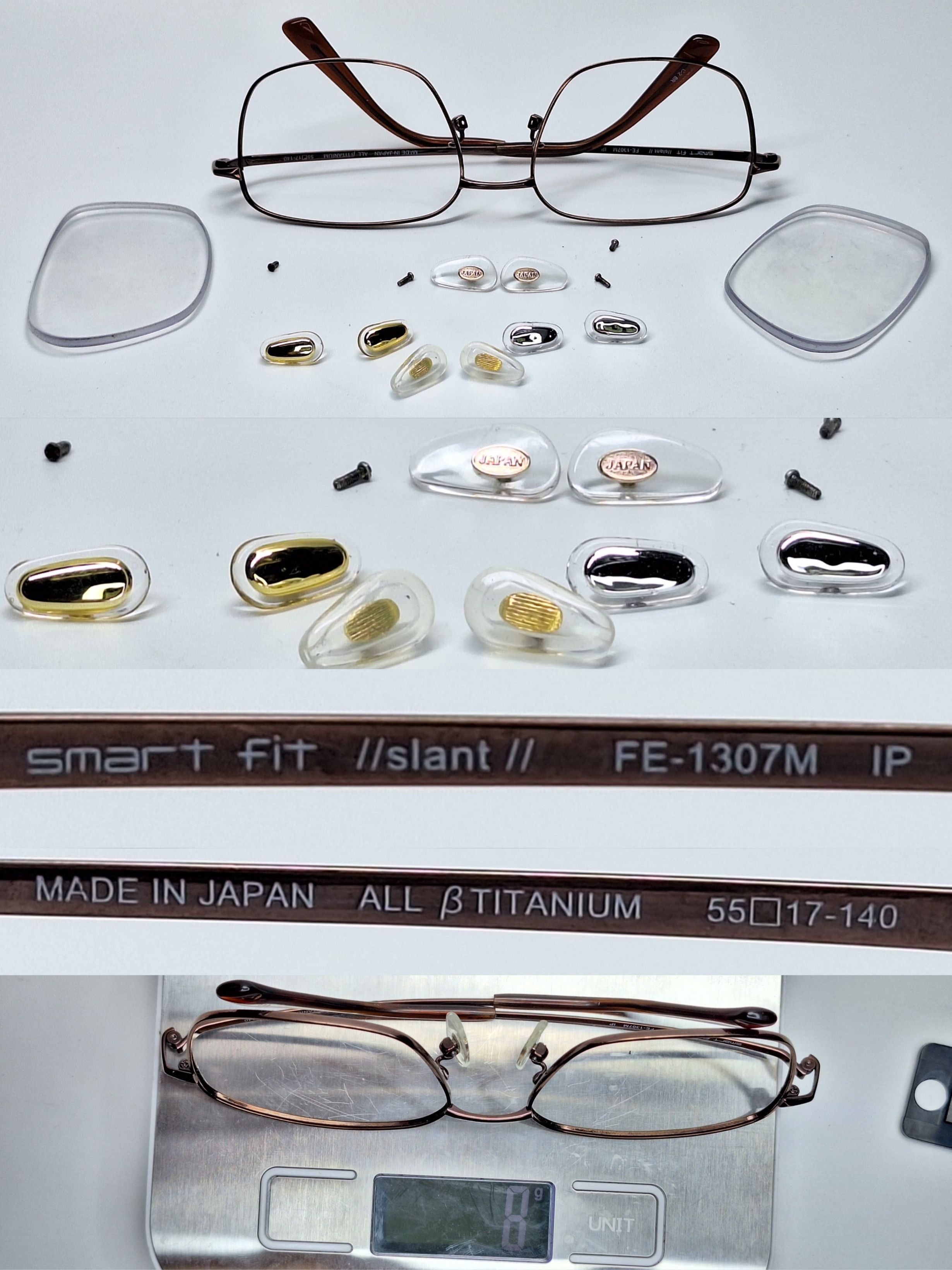 Other Smart Fit slant FE-1307M ALL Beta-Titanium Business Frames Size ONE SIZE - 5 Thumbnail