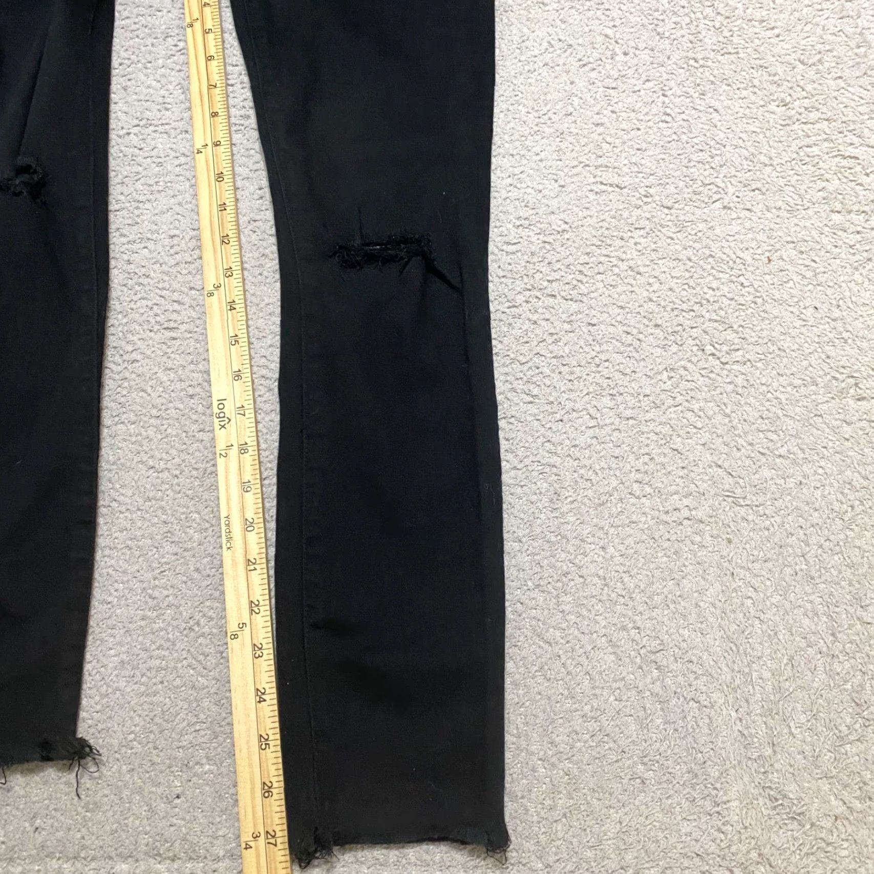 J.Crew J.CREW Lookout Jeans Womens 26 Black Dark Wash High Rise Skinny 5-Pocket Denim Pant Size 26" / US 2 / IT 38 - 6 Thumbnail