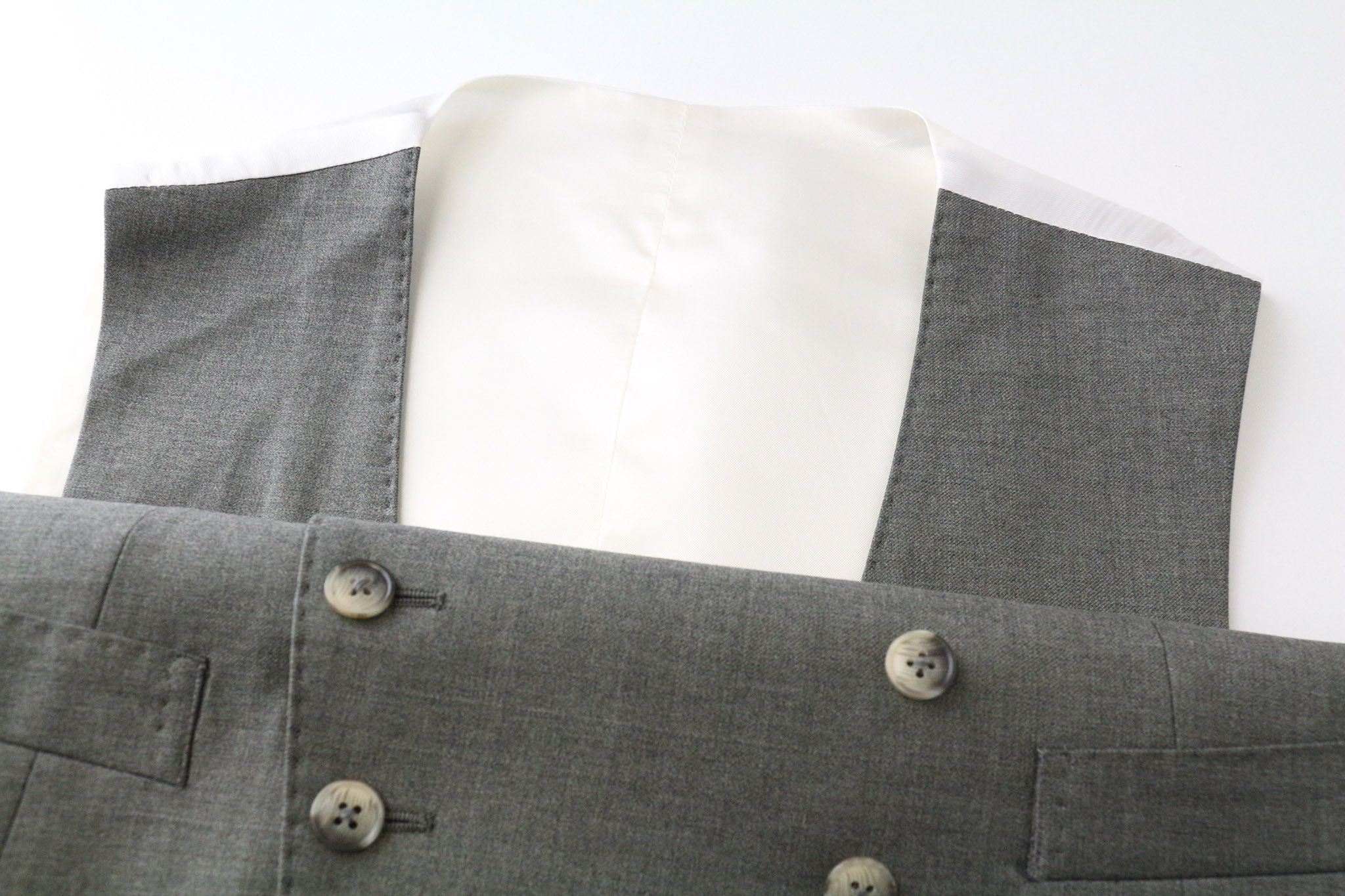 Suitsupply UK36S Wool Green Waistcoat Trousers Suit 74032 Size 36S - 7 Thumbnail