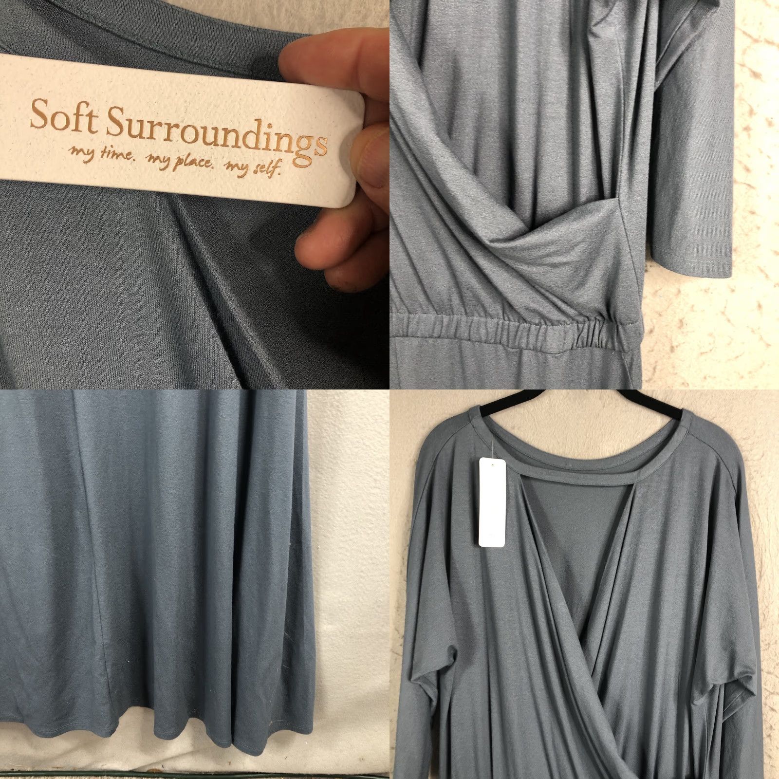Soft Surroundings Soft Surroundings Maxi Dress Womens XL Blue Sloane Open Back Knit Artsy NEW Dress Size XL / US 12-14 / IT 48-50 - 8 Thumbnail