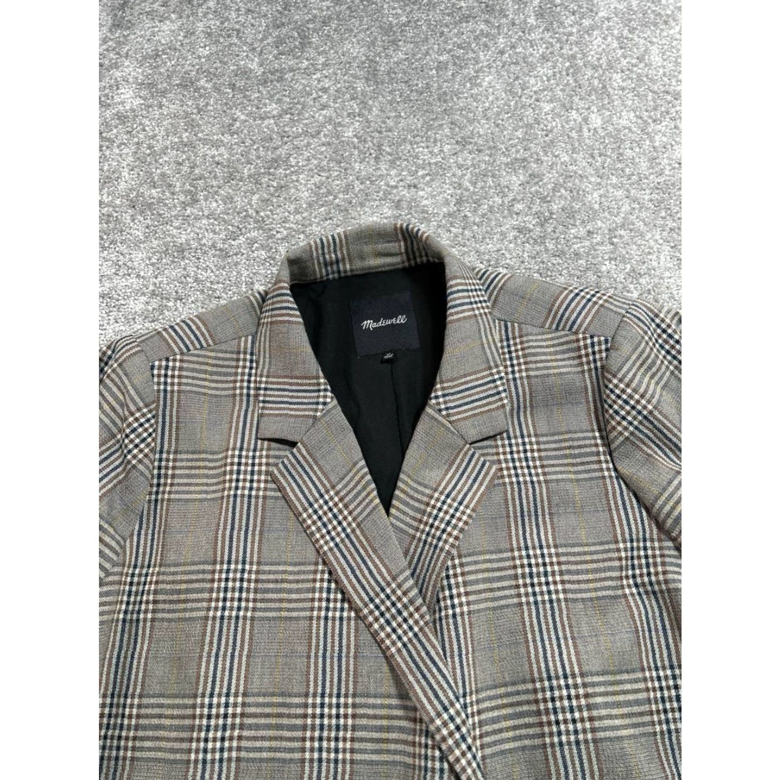 Madewell Madewell Caldwell Double Breasted Blazer 3X Gray Plaid Oversized Womens Size XXL / US 16-18 / IT 52-54 - 3 Thumbnail