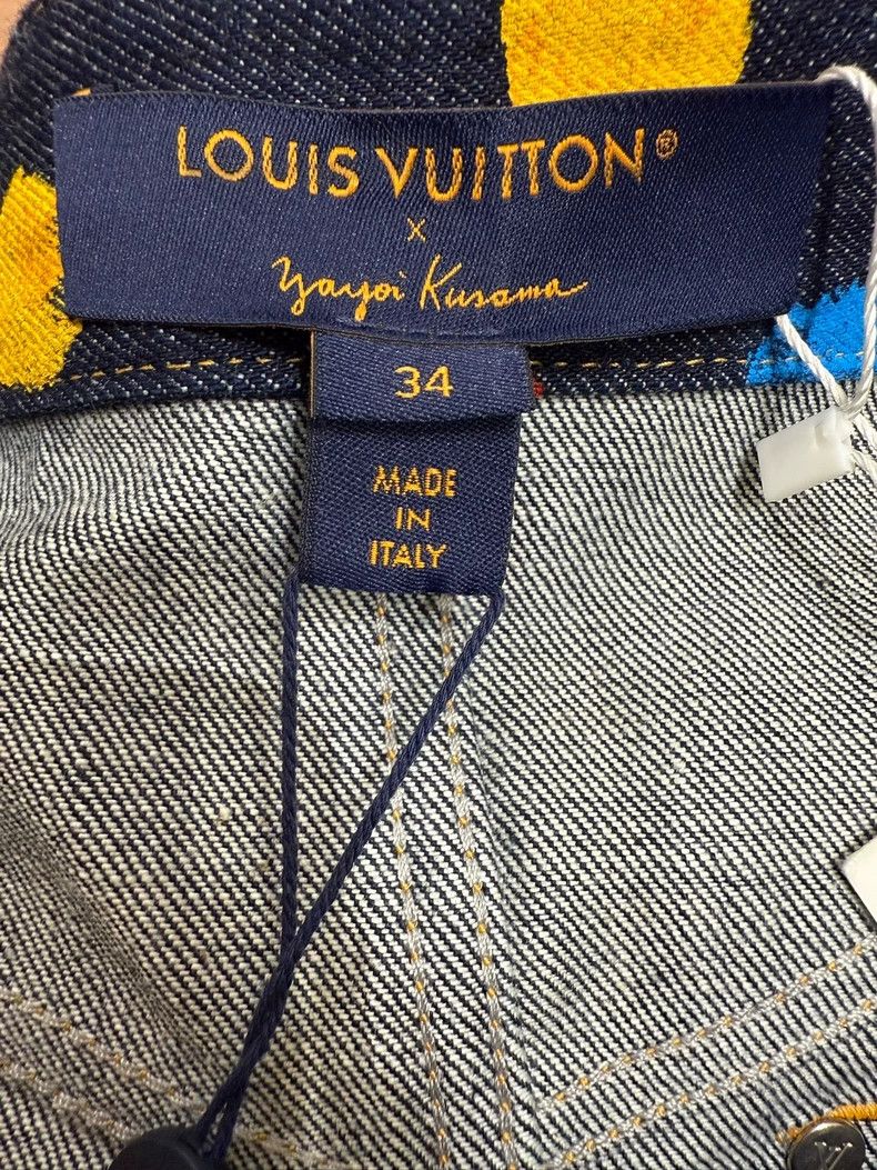 Louis Vuitton Louis Vuitton Yayoi Kusama co-branded polka-dot denim skir Size 33" - 4 Thumbnail