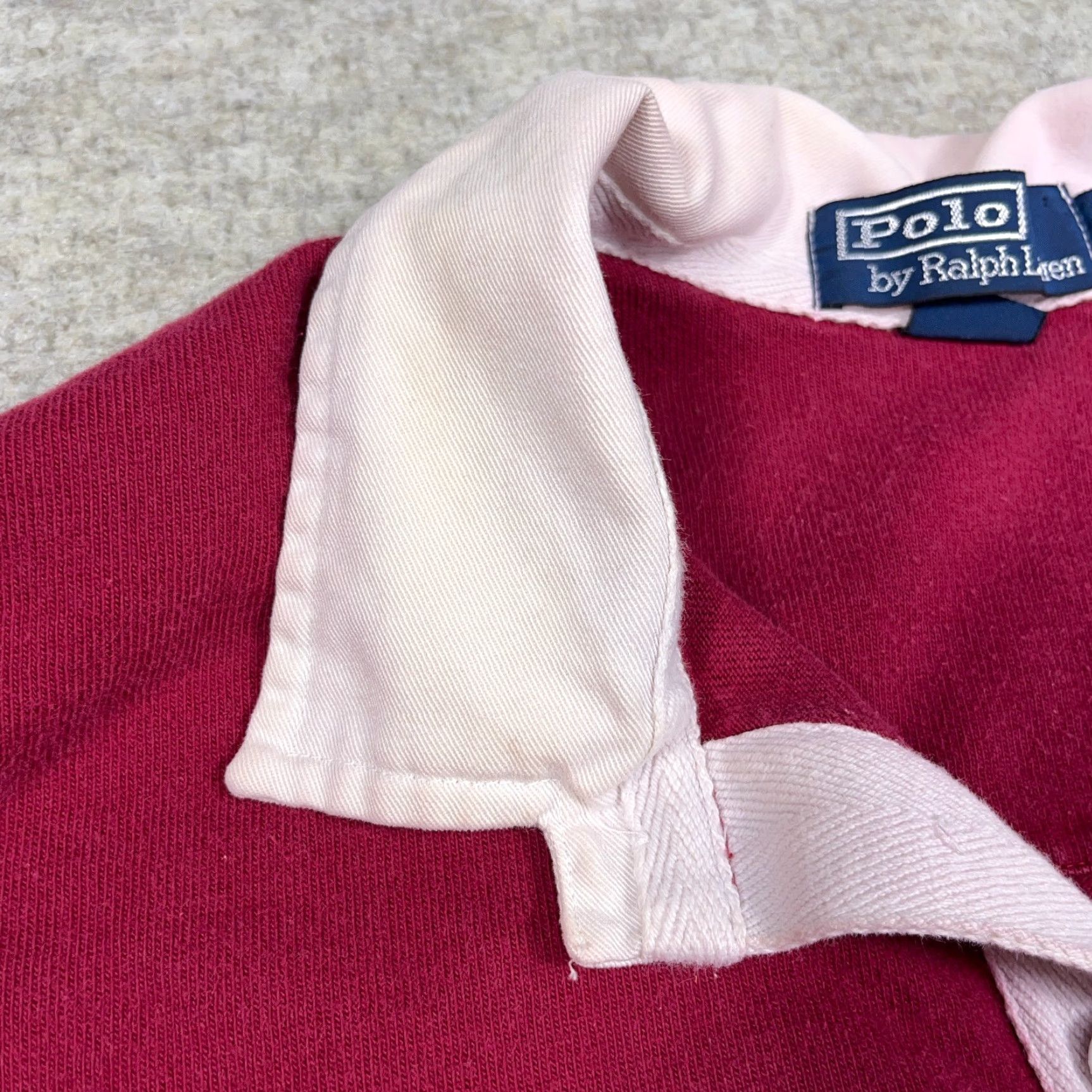Polo Ralph Lauren VINTAGE Polo Ralph Lauren Rugby Shirt Men XL Red Blue Pony Long Sleeve 90s Shirt Size US XL / EU 56 / 4 - 5 Thumbnail