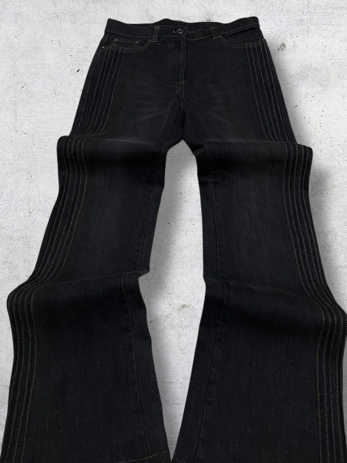 Tornado Mart VINTAGE JAPAN DESIGNER TRADITIONAL OG 1990S FLARED CUT DENIM Size US 27 - 3 Thumbnail