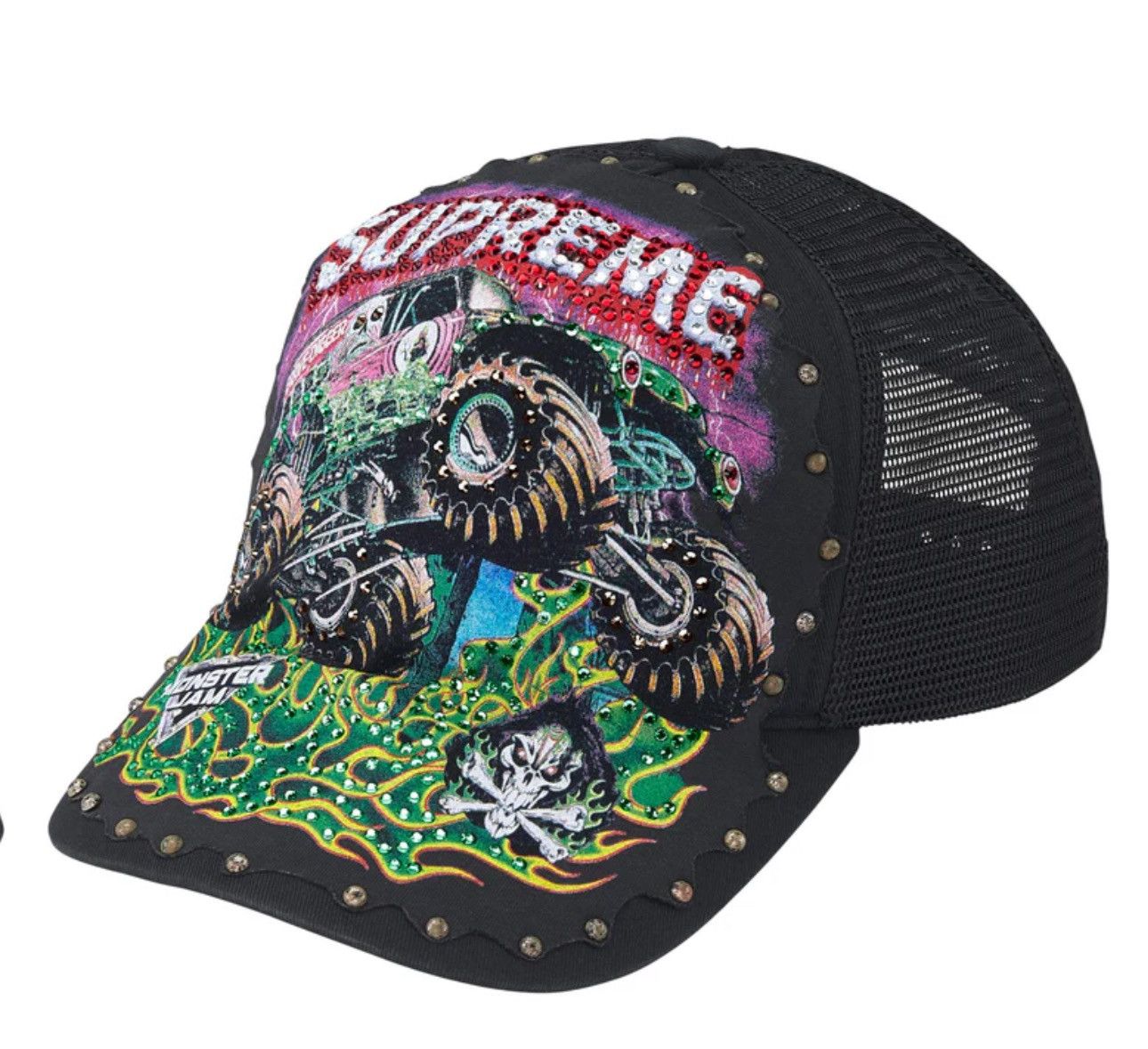 Supreme Supreme x Grave Digger Trucker Hat Size ONE SIZE - 2 Thumbnail