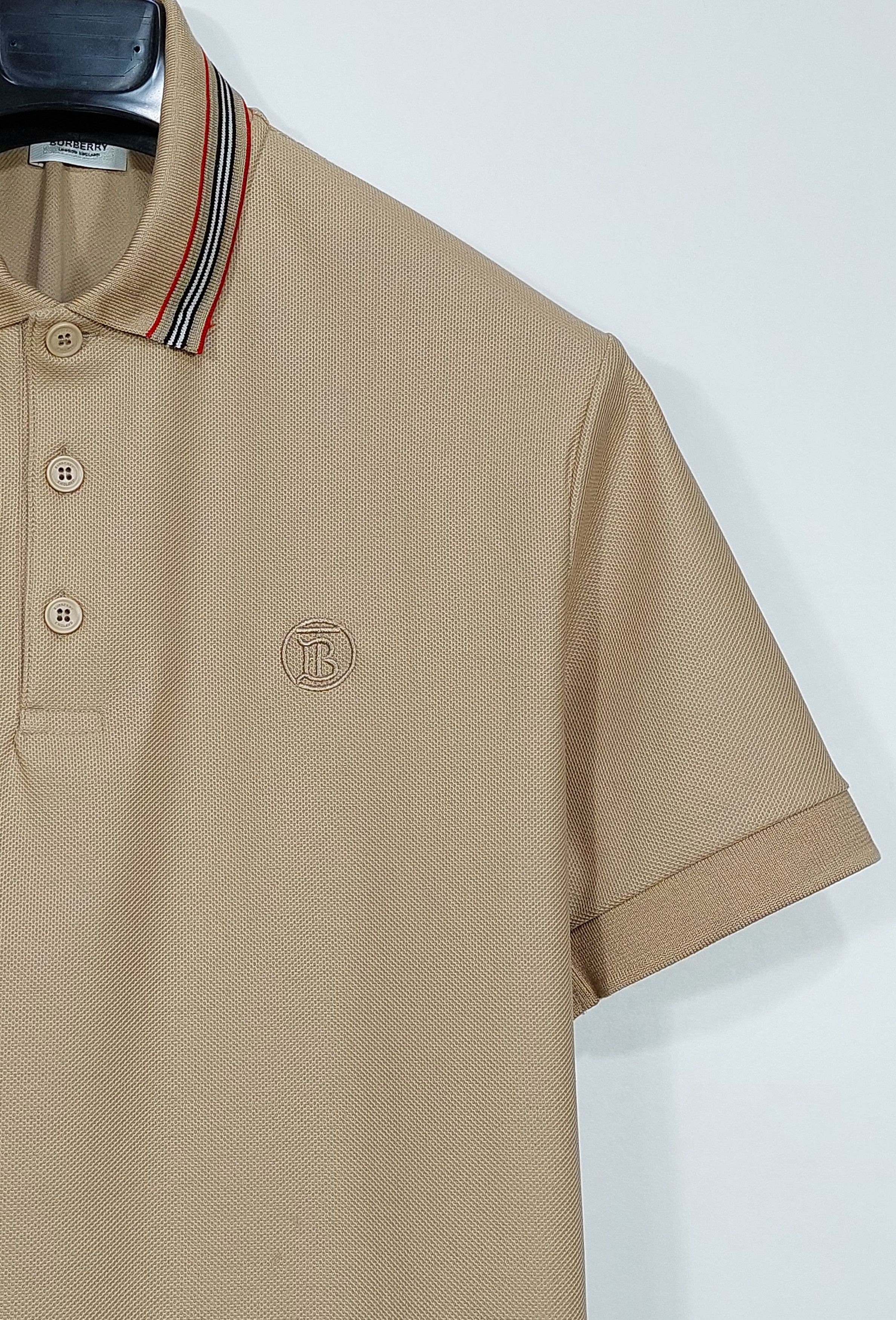 Burberry TB logo stripe polo shirt - beige M Size US M / EU 48-50 / 2 - 8 Thumbnail