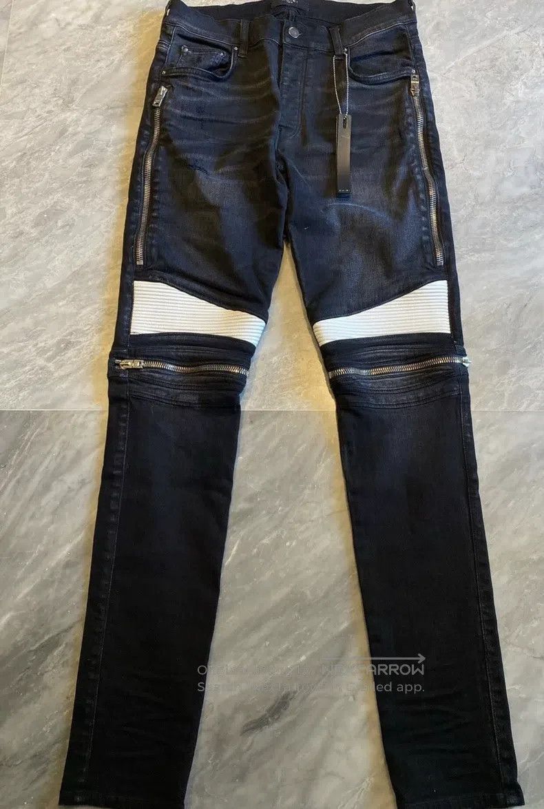 Amiri Amiri Black and White Patchwork Denim Jeans, Size 32 Size US 32 / EU 48 - 1 Thumbnail