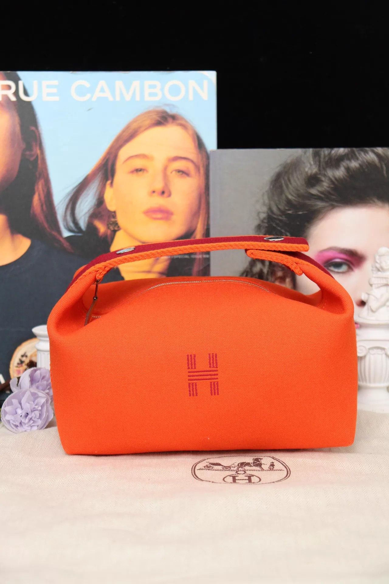 Hermes Hermès Lunch Box Bag Flame Orange 21x12x10 Dust Bag Size ONE SIZE - 1 Thumbnail