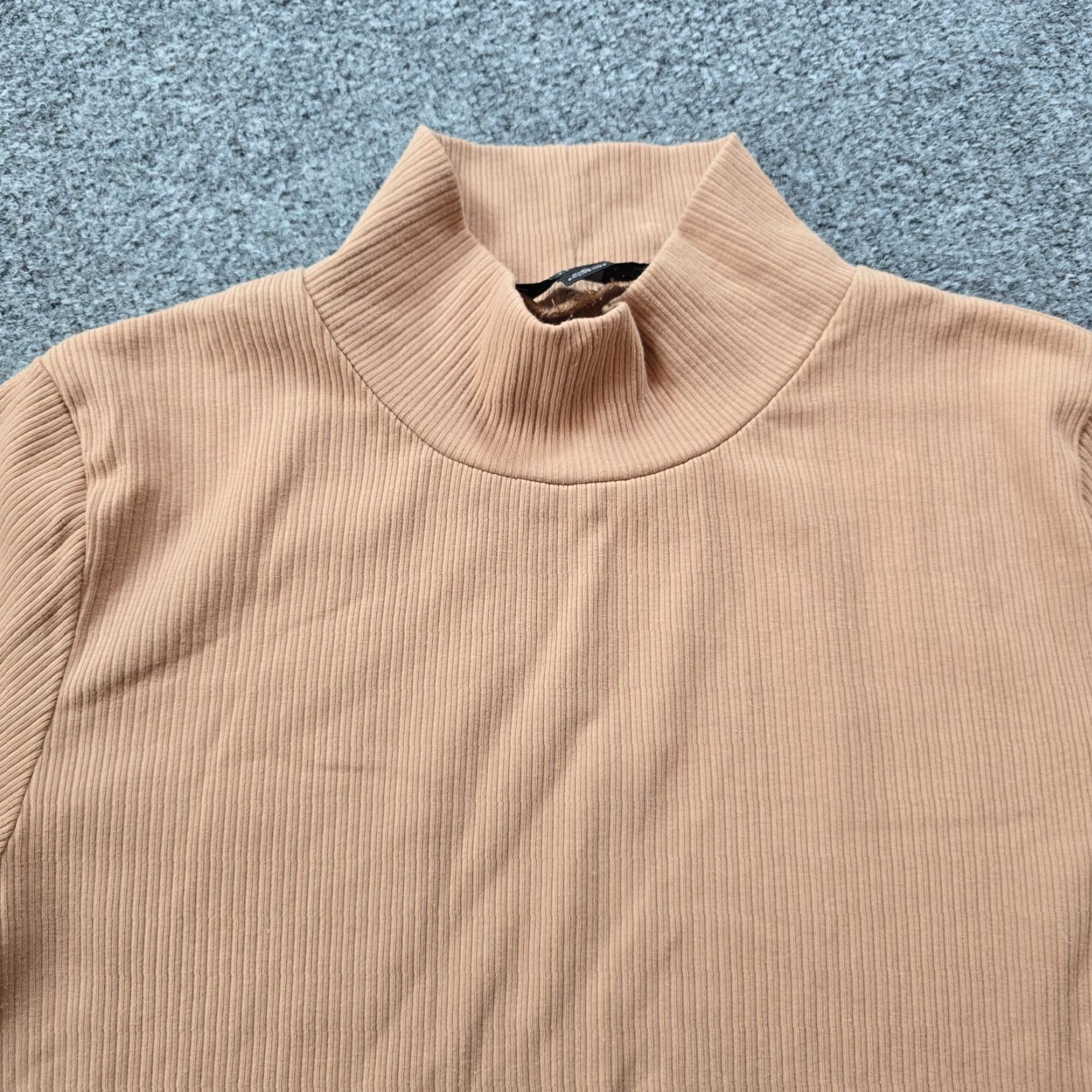 J.Crew J.CREW Top Womens Large Beige Ribbed Turtleneck Long Sleeve Blouse Casual Size L / US 10 / IT 46 - 2 Thumbnail