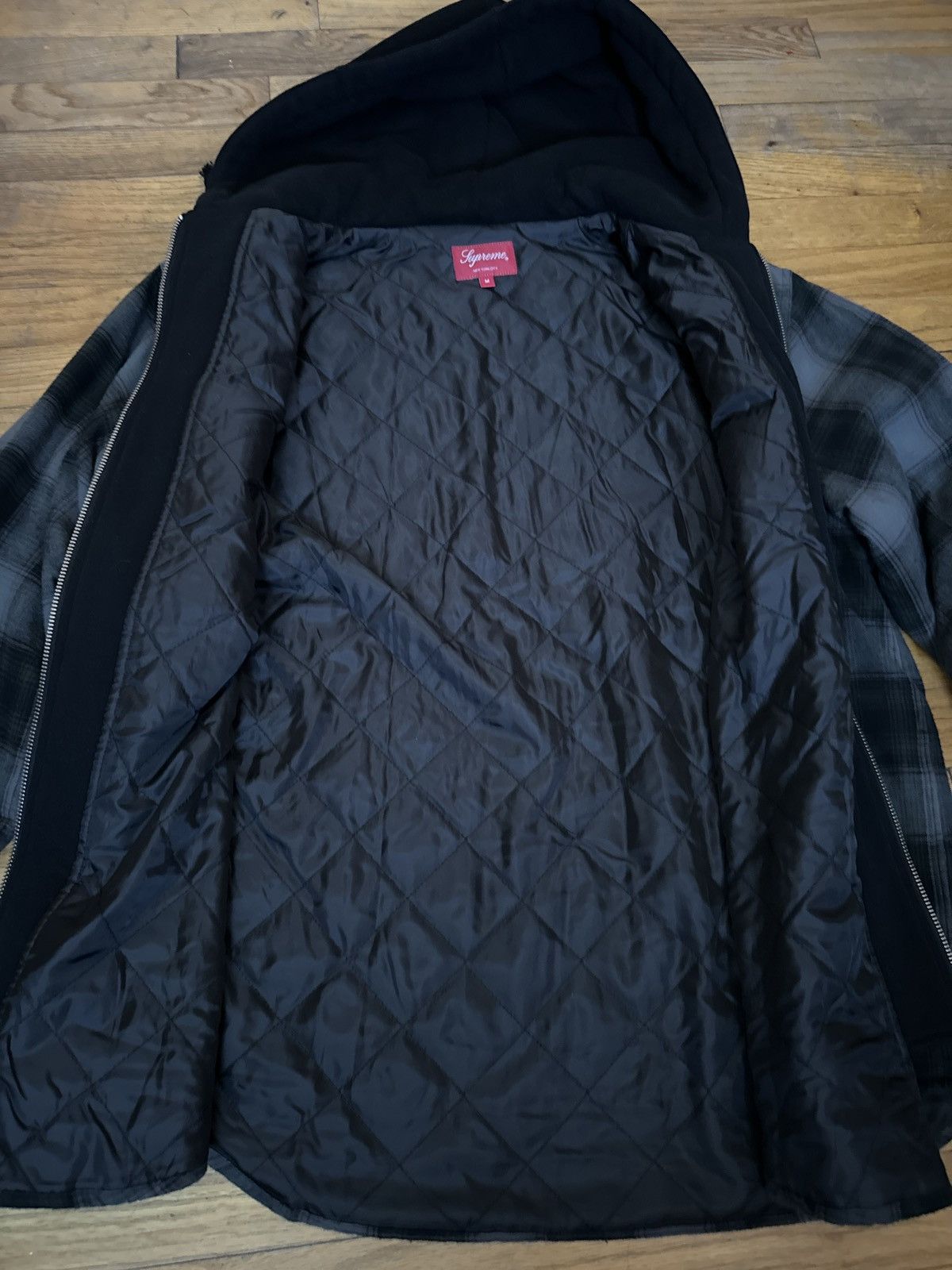 Supreme Supreme Flannel Hoodie Size US M / EU 48-50 / 2 - 4 Thumbnail