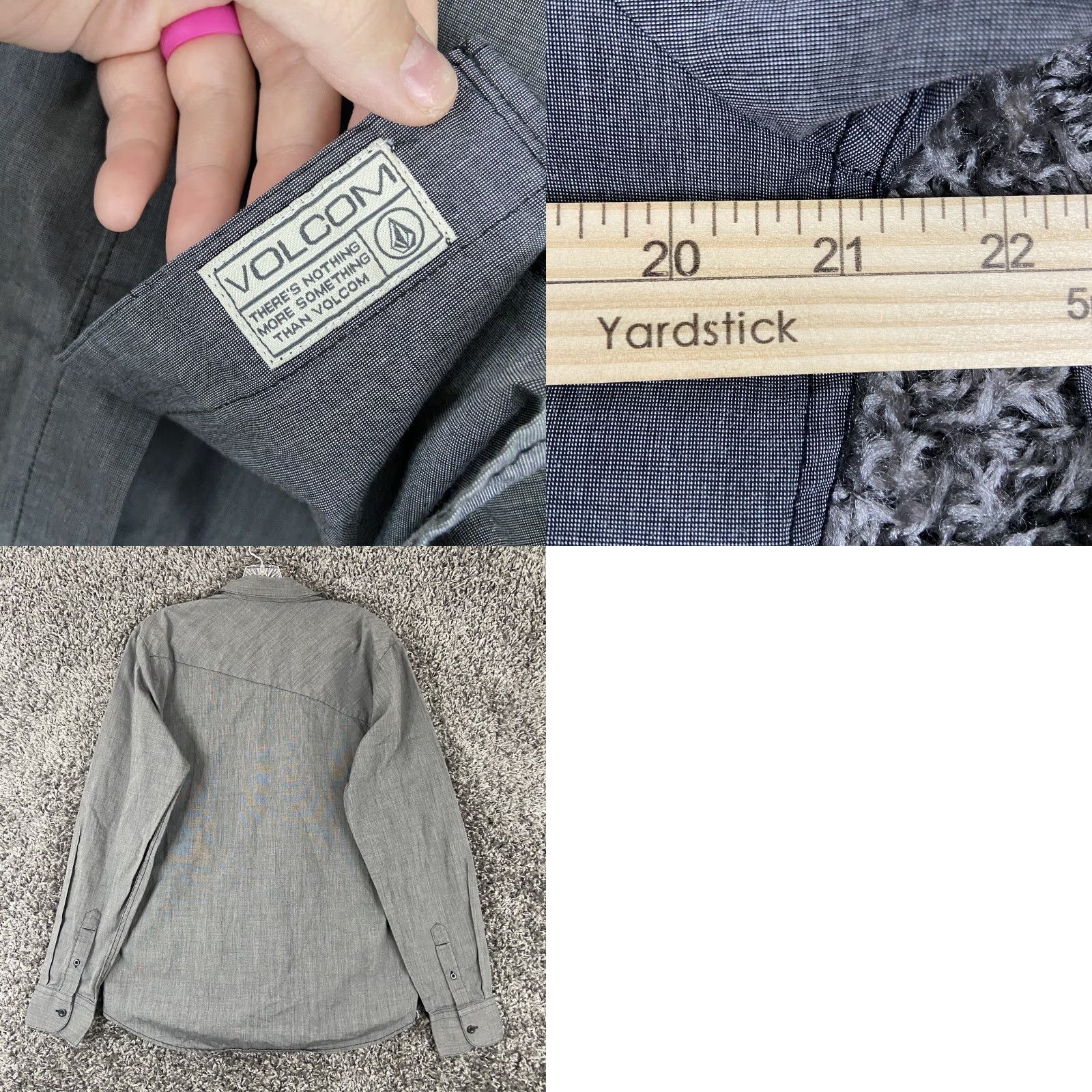 Volcom Volcom Shirt Men M Gray Long Sleeve Button-Up Regular Size Medium Size US M / EU 48-50 / 2 - 8 Thumbnail