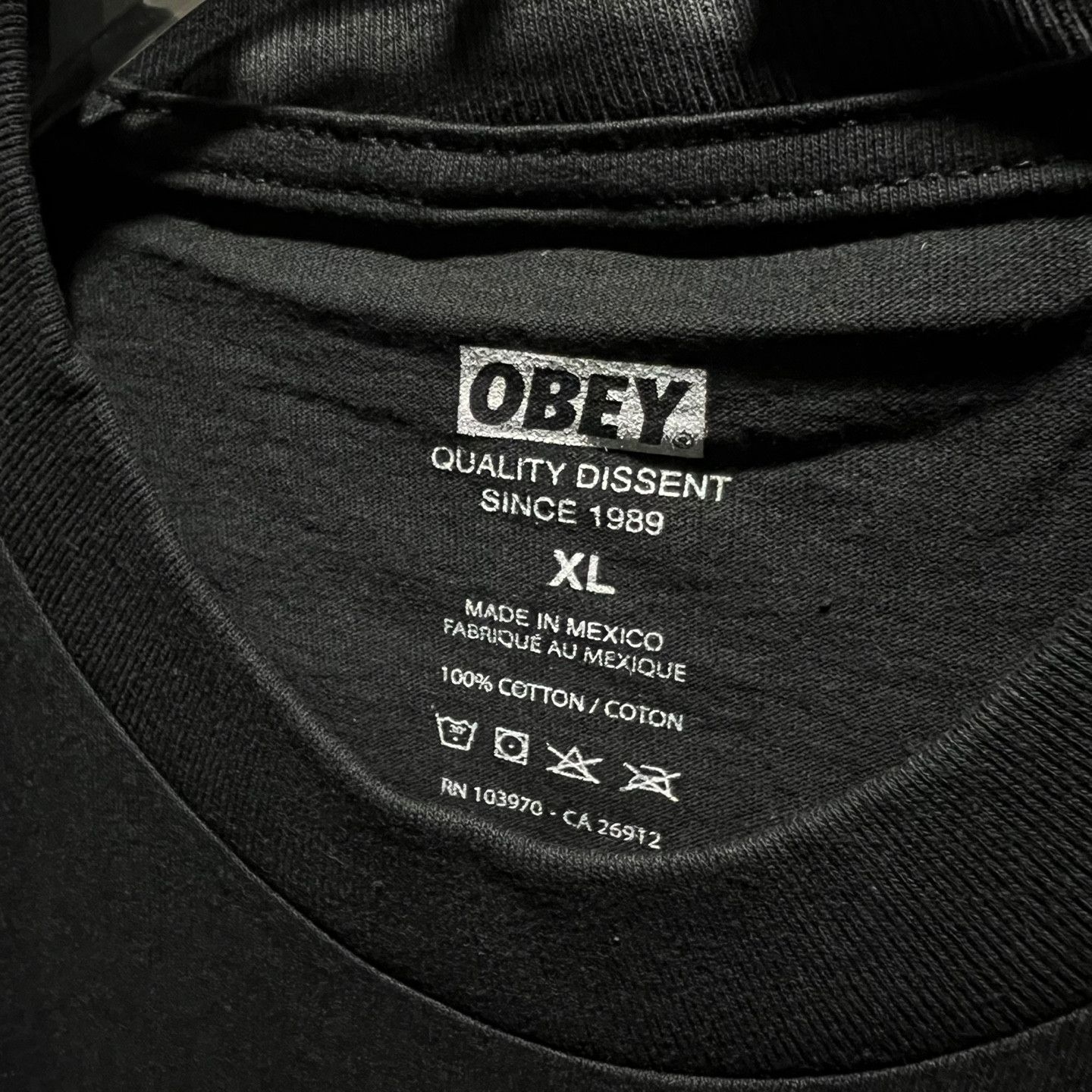 Obey OBEY Breakdown the Walls Short TEE Black Size US XL / EU 56 / 4 - 3 Thumbnail