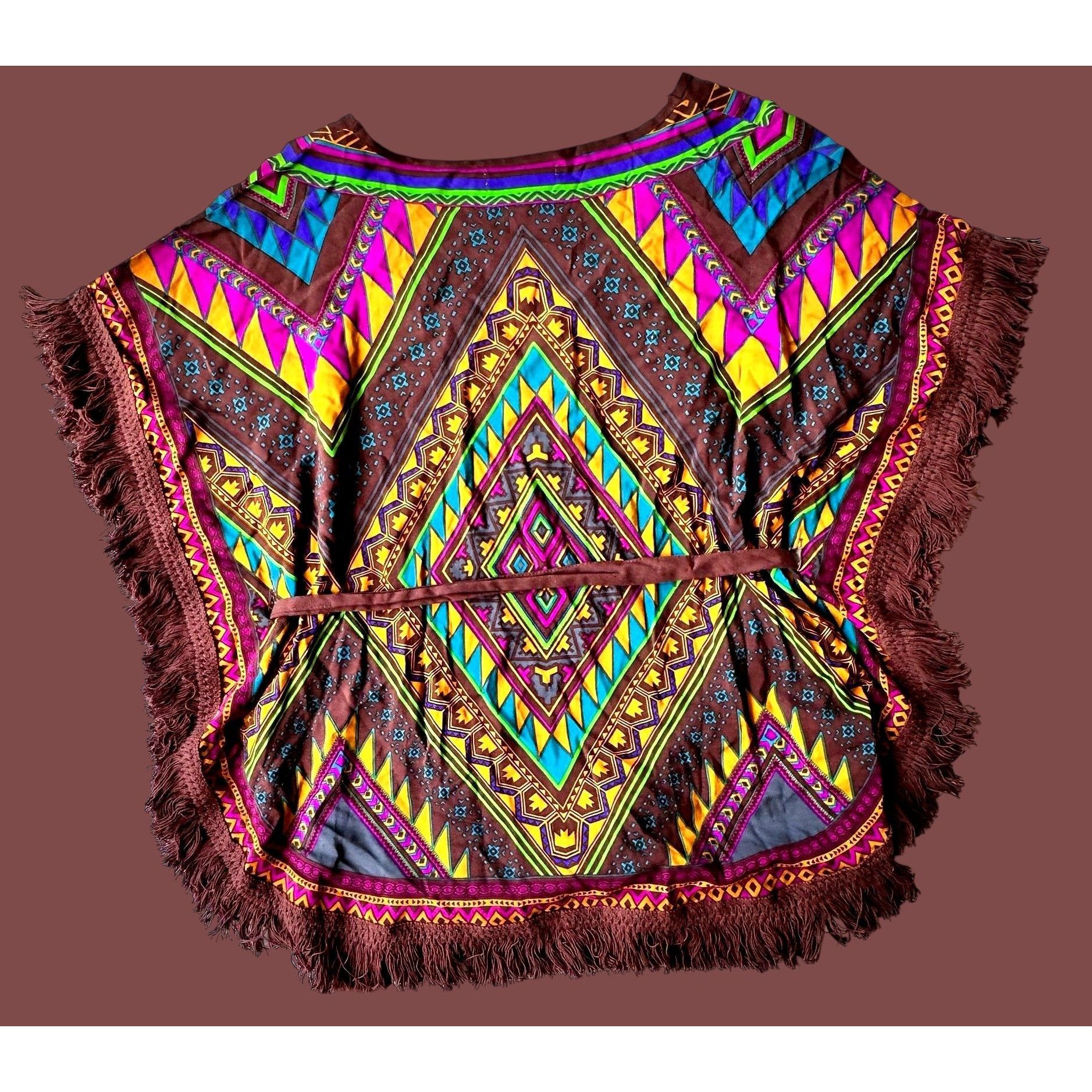 Vintage Vintage Flying Tomato Kimono Fringed Top Small Boho Tribal Size S / US 4 / IT 40 - 9 Thumbnail