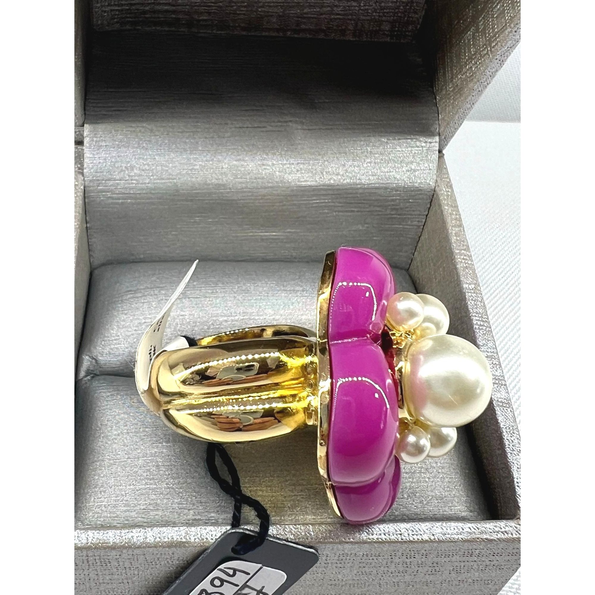 Other Stylish Purple and White Pearl Cocktail Ring Size 7 Size ONE SIZE - 3 Thumbnail