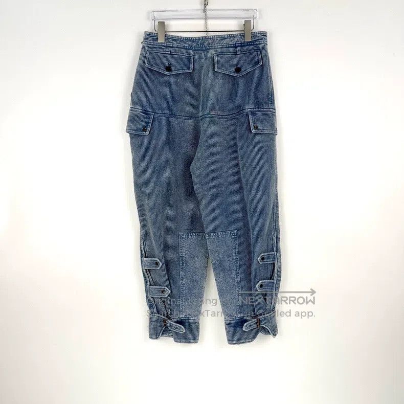 Louis Vuitton Louis Vuitton Blue Corduroy Leather Label Trousers Size US 40 / EU 56 - 4 Thumbnail